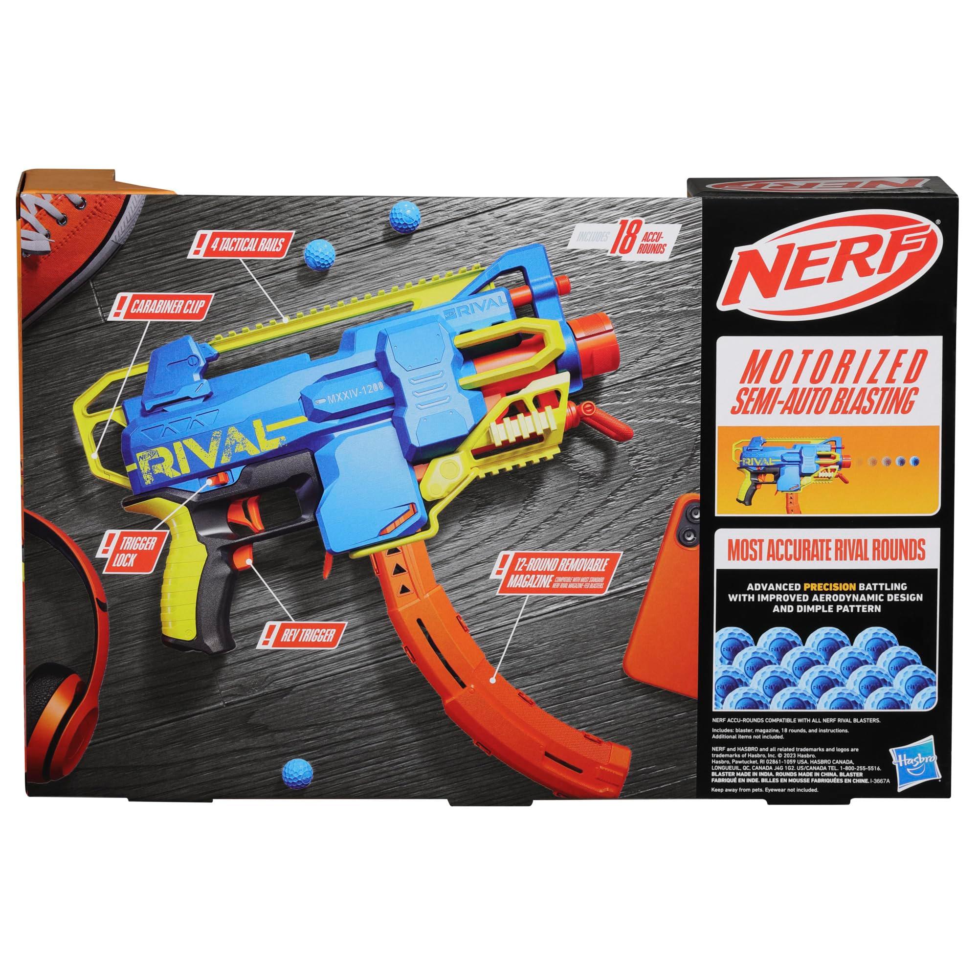 Nerf Rival Challenger MXXIV-1200 Motorized Blaster, Curved 12 Round Magazine, 18 Nerf Rival Accu-Rounds, Gifts for Teens - Image 6