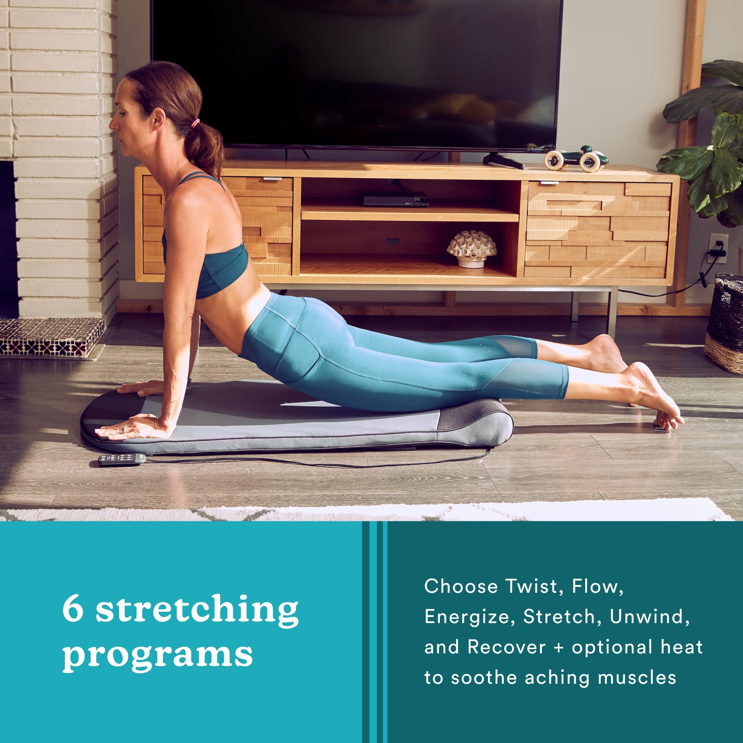HoMedics Body Flex Back Stretching Mat with Heat, 6 Stretching Programs and 3 Intensity Levels with Removable Memory Foam Pillow for Full Body Coverage, Portable for Yoga, Athletes, Home Gym - Image 4
