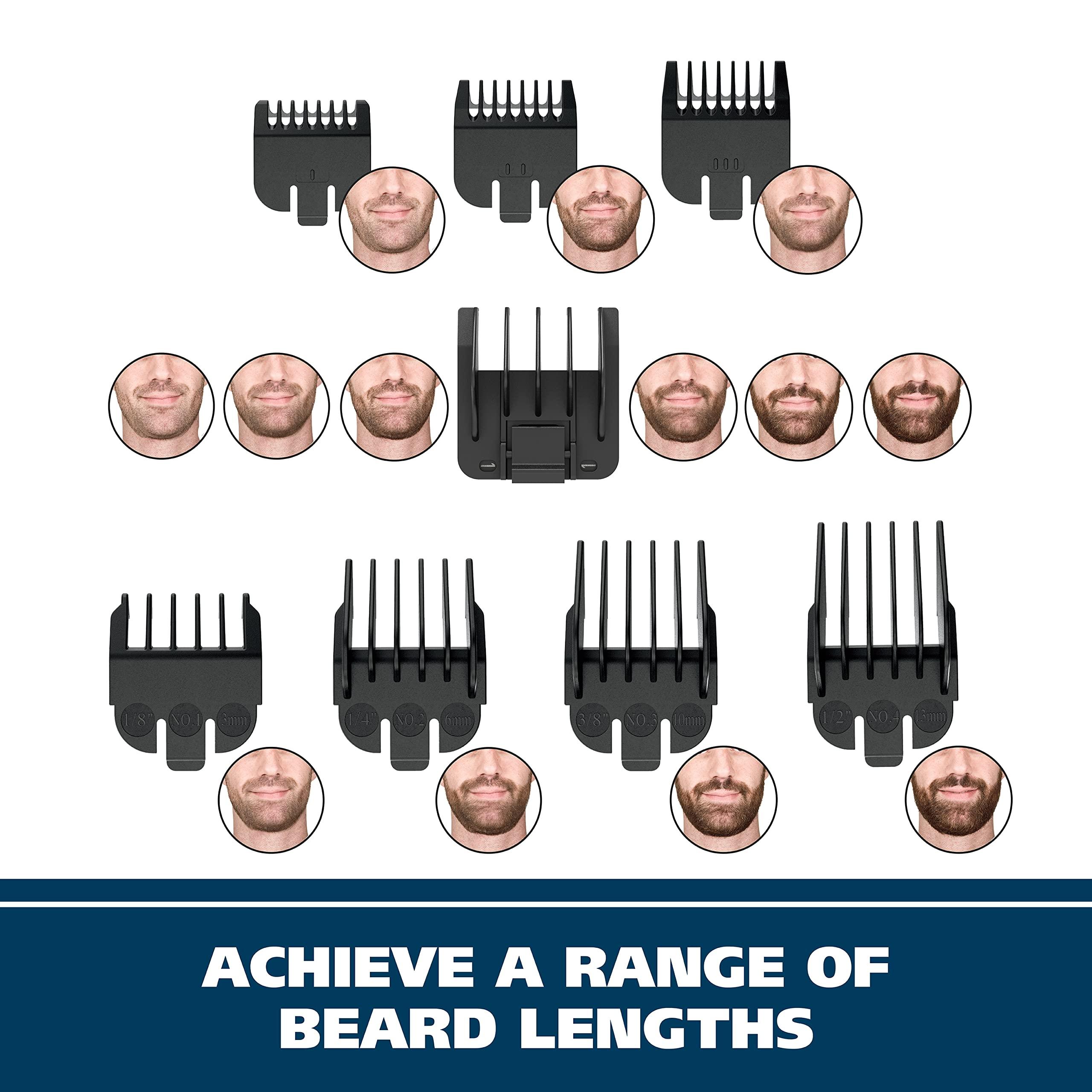 Wahl Groomsman Rechargeable Beard Trimmer kit for Mustaches, Nose Hair, and Light Detailing and Grooming with Bonus Wet/Dry Battery Nose Trimmer – Model 5622v - Image 5
