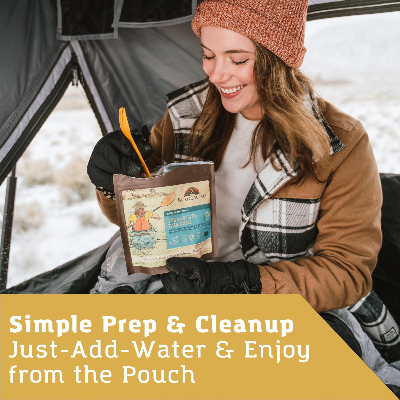Packit Gourmet Texas State Fair Chili | Premium Freeze Dried Backpacking & Camping Food | Large Portions | High Protein | Real Meat | Just Add Water Meal |All-Natural Ingredients | Made in Texas |Freeze-Dried and Dehydrated Foods - Image 6