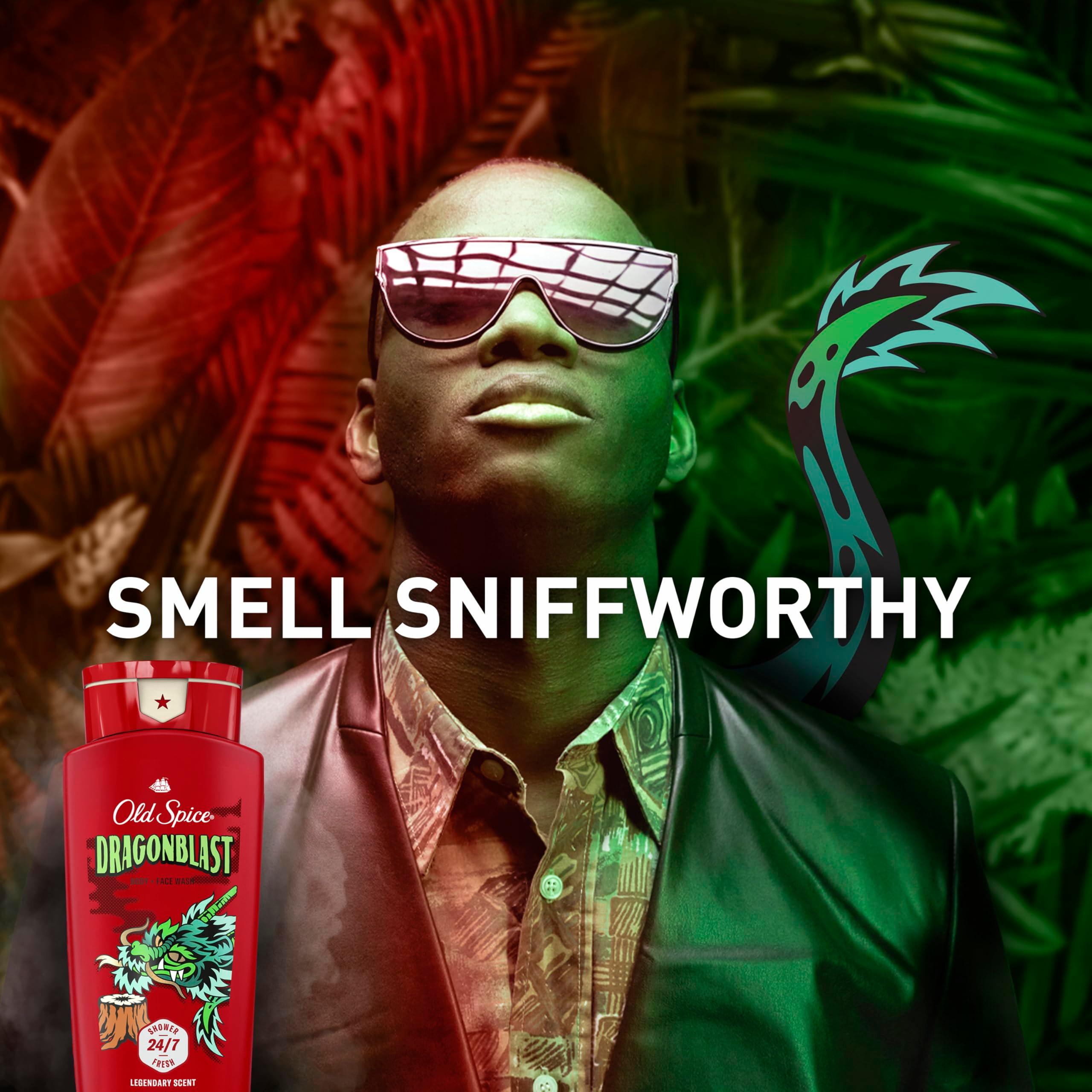 Old Spice Cleansing Body Wash for Men, 3X Defense, 24/7 Shower Fresh with Lasting Scent, 2-in-1 Body & Face Wash, Dragonblast Scent, 24 oz (Pack of 4) - Image 6