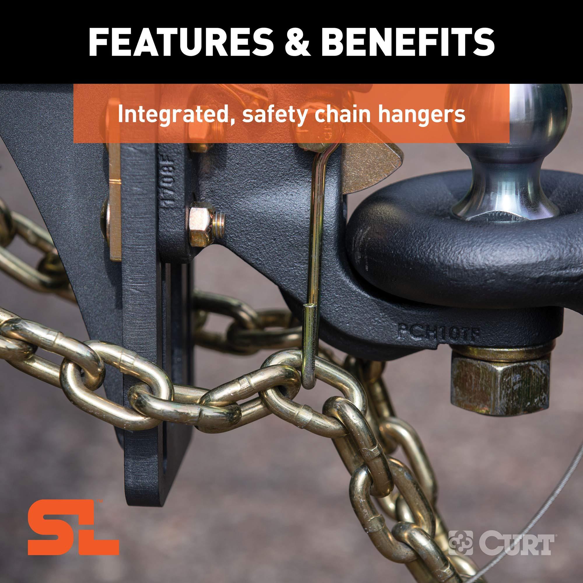 CURT 48410 SecureLatch 2-5/16-Inch Ball and Pintle Hitch Hook Combination, 20,000 Pounds, Mount Required - Image 7