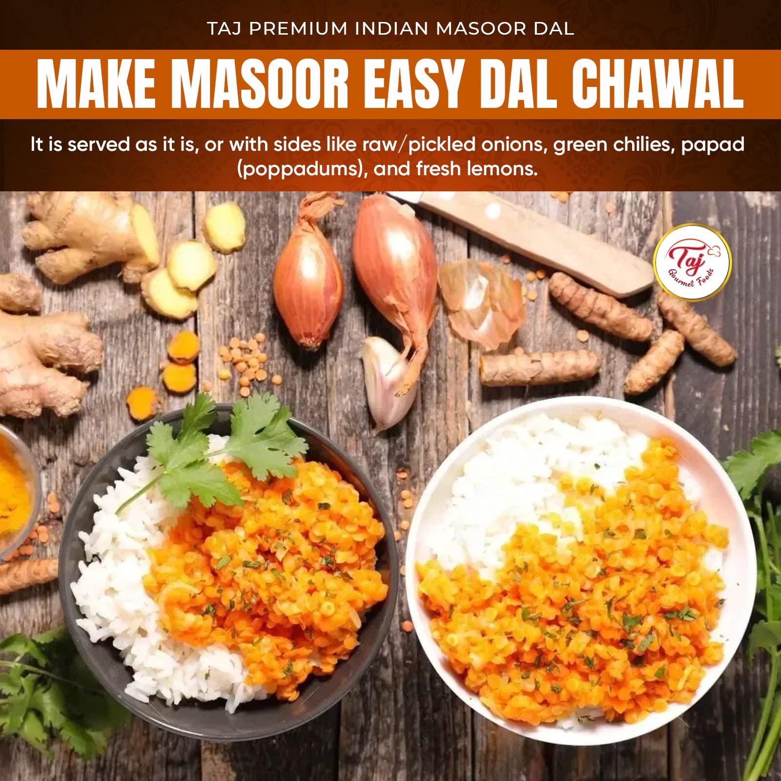 TAJ Premium Indian Masoor Dal, Red Lentils (4-Pounds) - Image 7