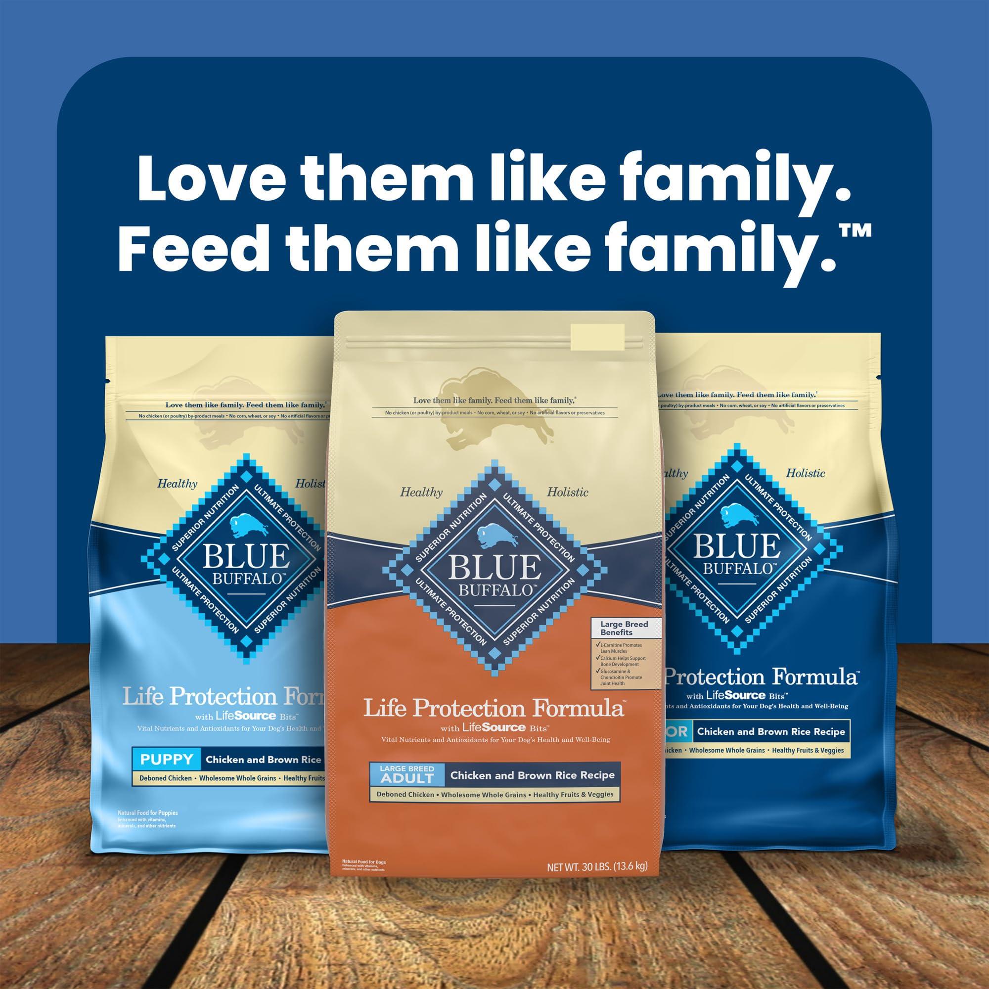 Blue Buffalo Life Protection Formula Large Breed Adult Dry Dog Food, Promotes Joint Health and Lean Muscles, Made with Natural Ingredients, Chicken & Brown Rice Recipe, 30-lb Bag - Image 9