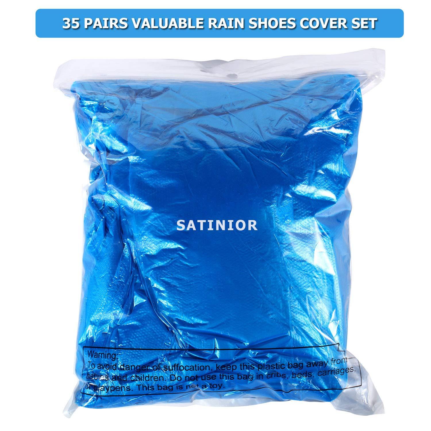 SATINIOR Disposable Boot Covers Plastic Long Waterproof Shoes Cover Over The Knee for Men Women - Image 7