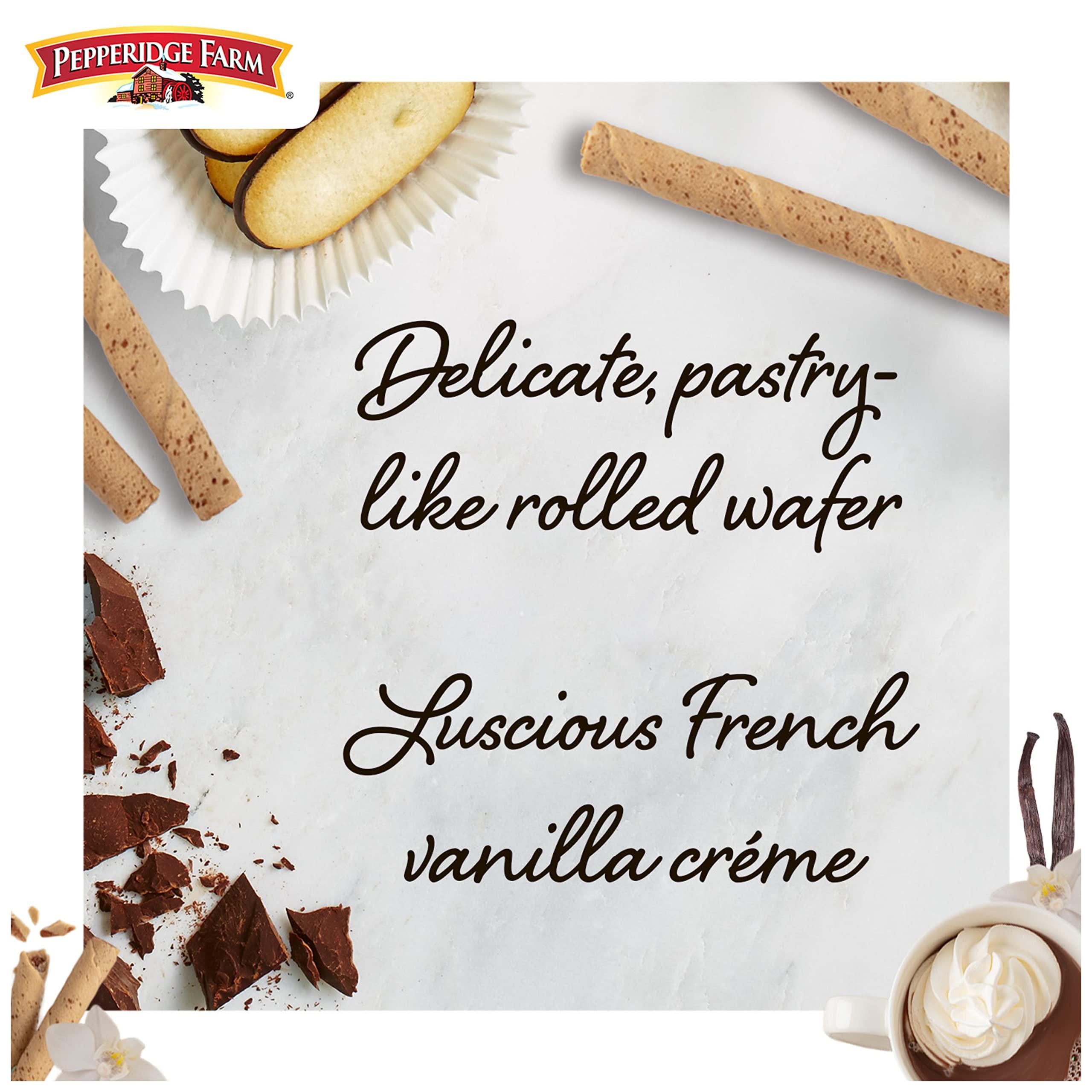 Pepperidge Farm Pirouette Cookies, French Vanilla Flavored Crème Filled Wafers, 13.5 Oz Tin - Image 4