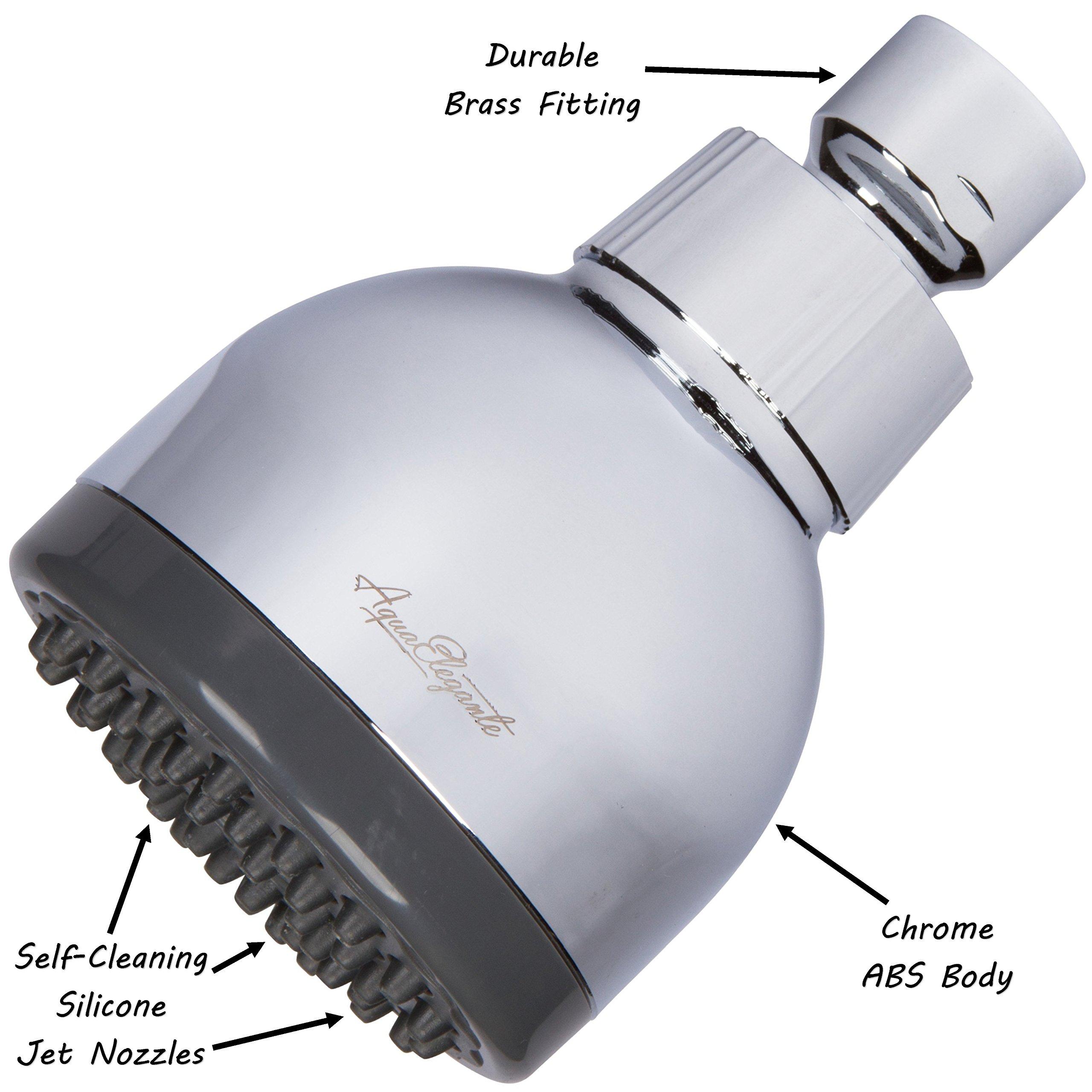 Aqua Elegante 3 Inch High Pressure Shower Head - Best Pressure Boosting, Wall Mount, Bathroom Showerhead For Low Flow Showers, 2.5 GPM - Chrome - Image 5