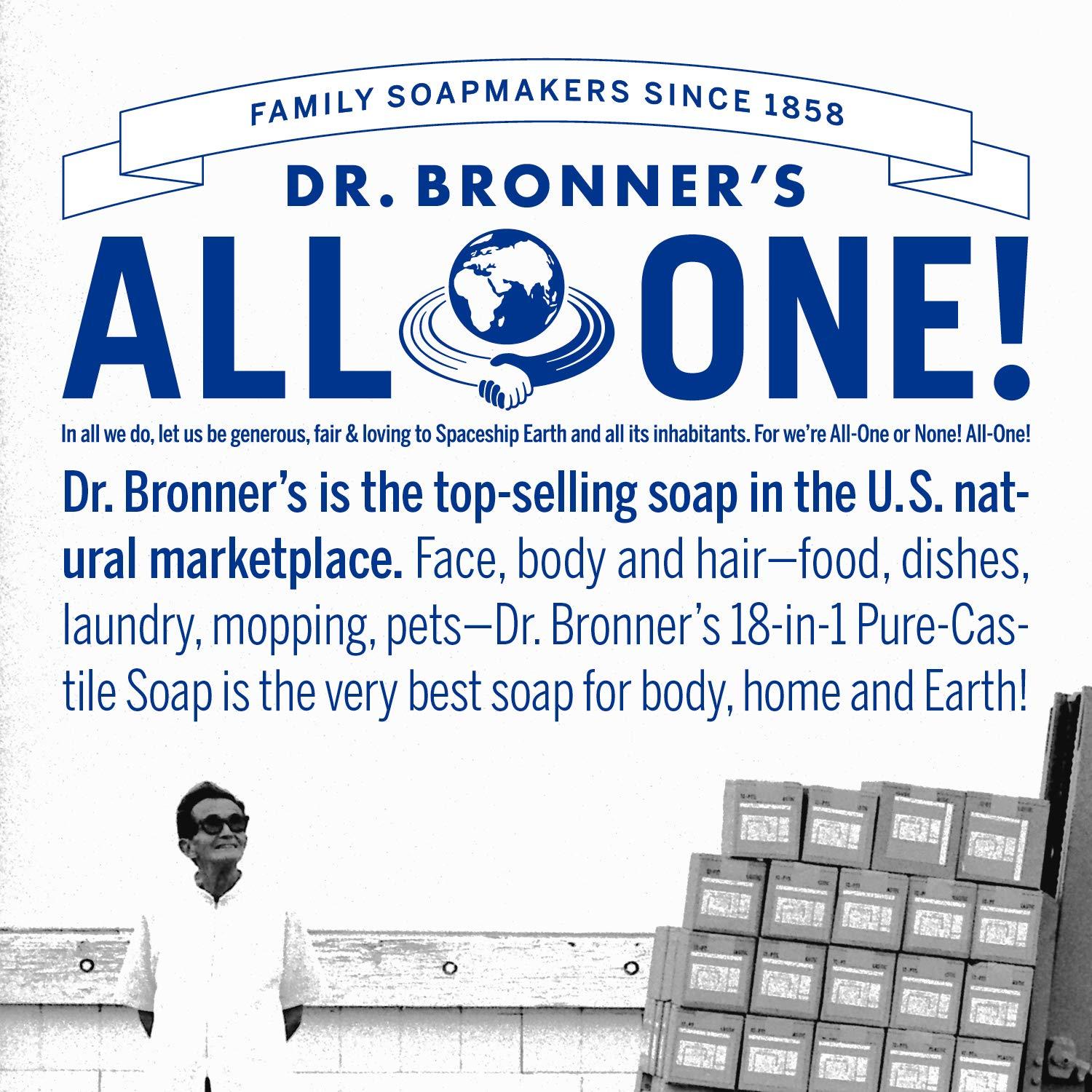 Dr. Bronner's - Pure-Castile Bar Soap (5 Ounce Variety Gift Pack) Almond, Unscented, Lavender, Peppermint, Citrus, Rose - Made with Organic Oils - Image 6