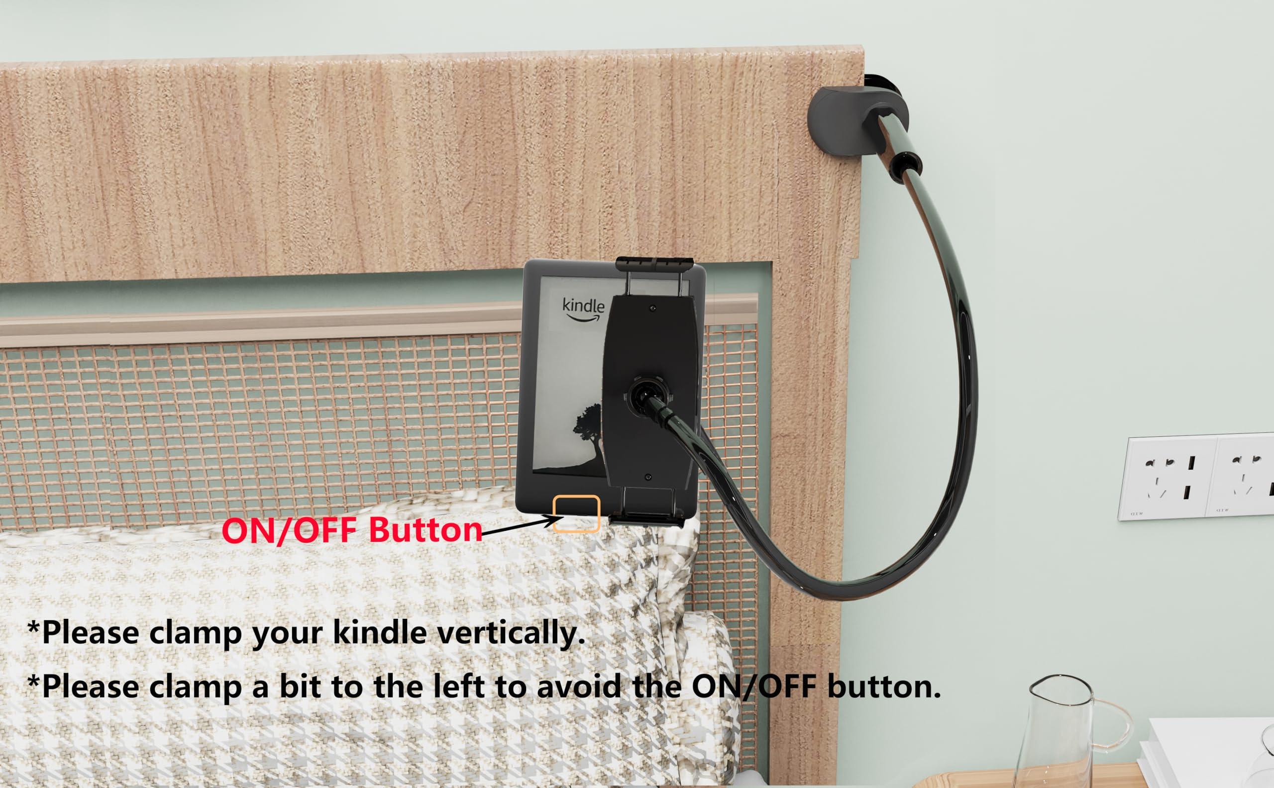 Tablet Stand Holder, Mount Holder Clip with Grip Flexible Long Arm Gooseneck Compatible with ipad iPhone/Nintendo Switch/Samsung Galaxy Tabs/Amazon Kindle Fire HD - Black - Image 7