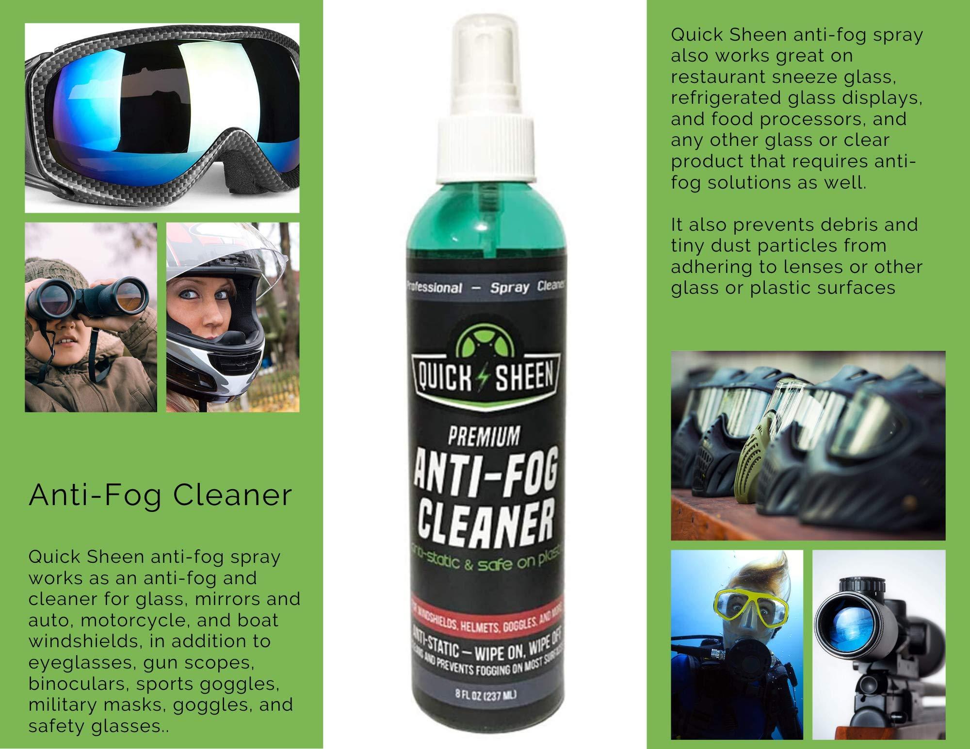 Quick Sheen Anti-Fog Spray for Glass, Windows, Glasses, Masks, Mirrors, Goggles - Image 3