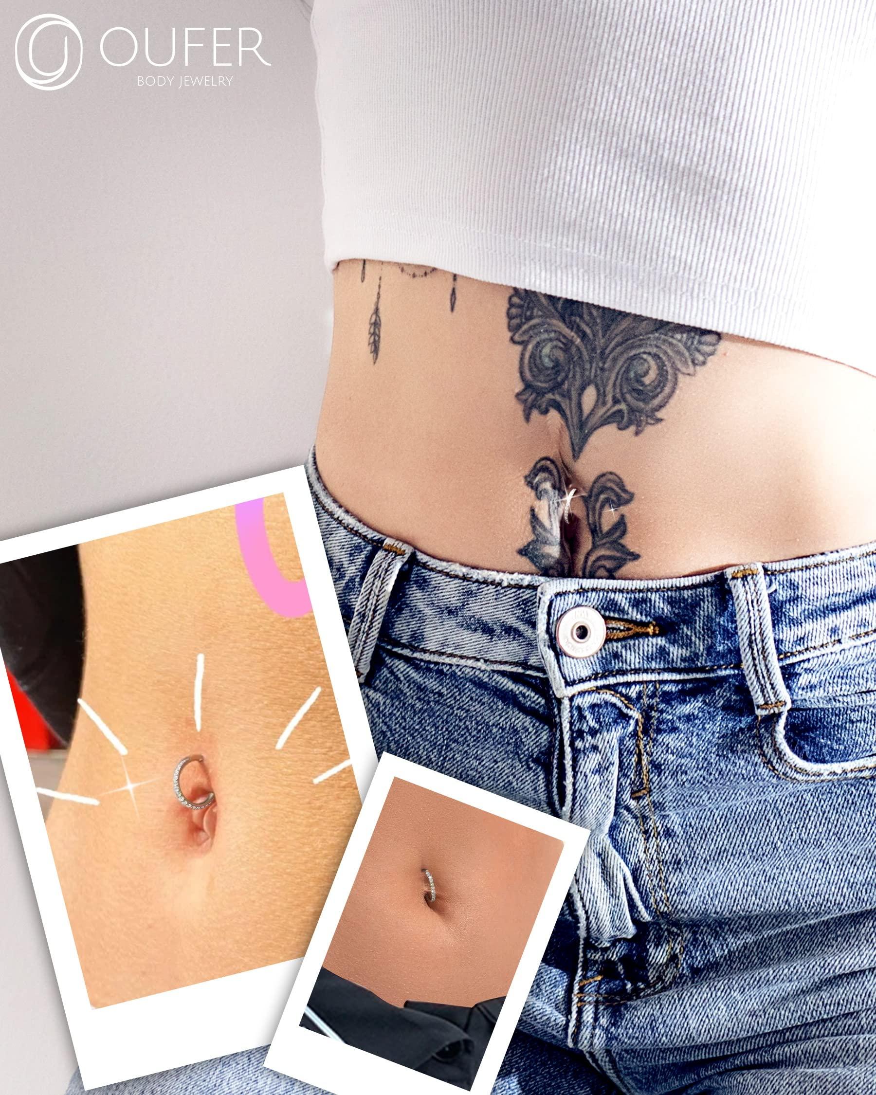 OUFER Nose Rings Surgical Steel Cartilage Earrings Tragus 316L Stainless Steel Helix Earrings Cartilage Earring 14G/16G/18G/20G Hinged Segment Rings Hoop - Image 7
