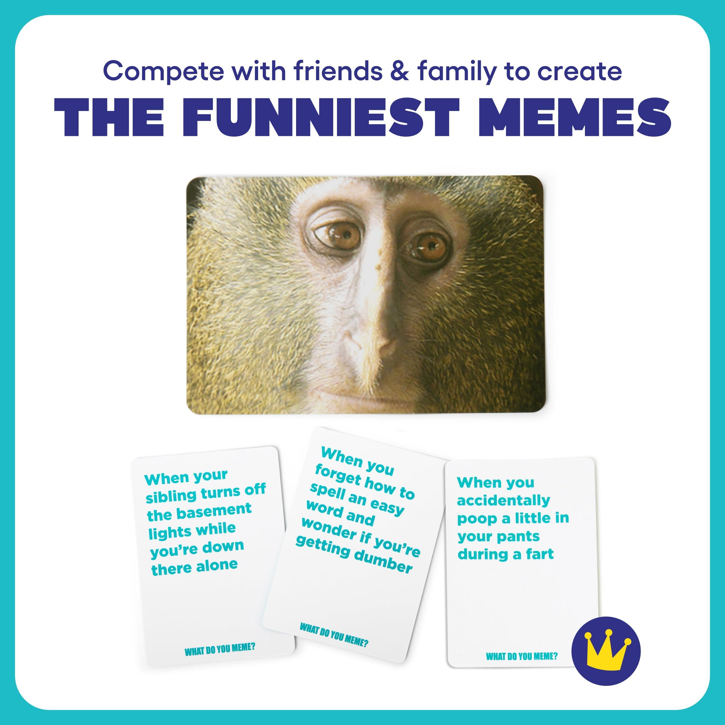 What Do You Meme? Family Edition by Relatable – Kids Games 8+, Family Fun, TikTok Viral Game – Great Father's Day Gift Idea – Includes 300 Caption & 108 Photo Cards - Image 3
