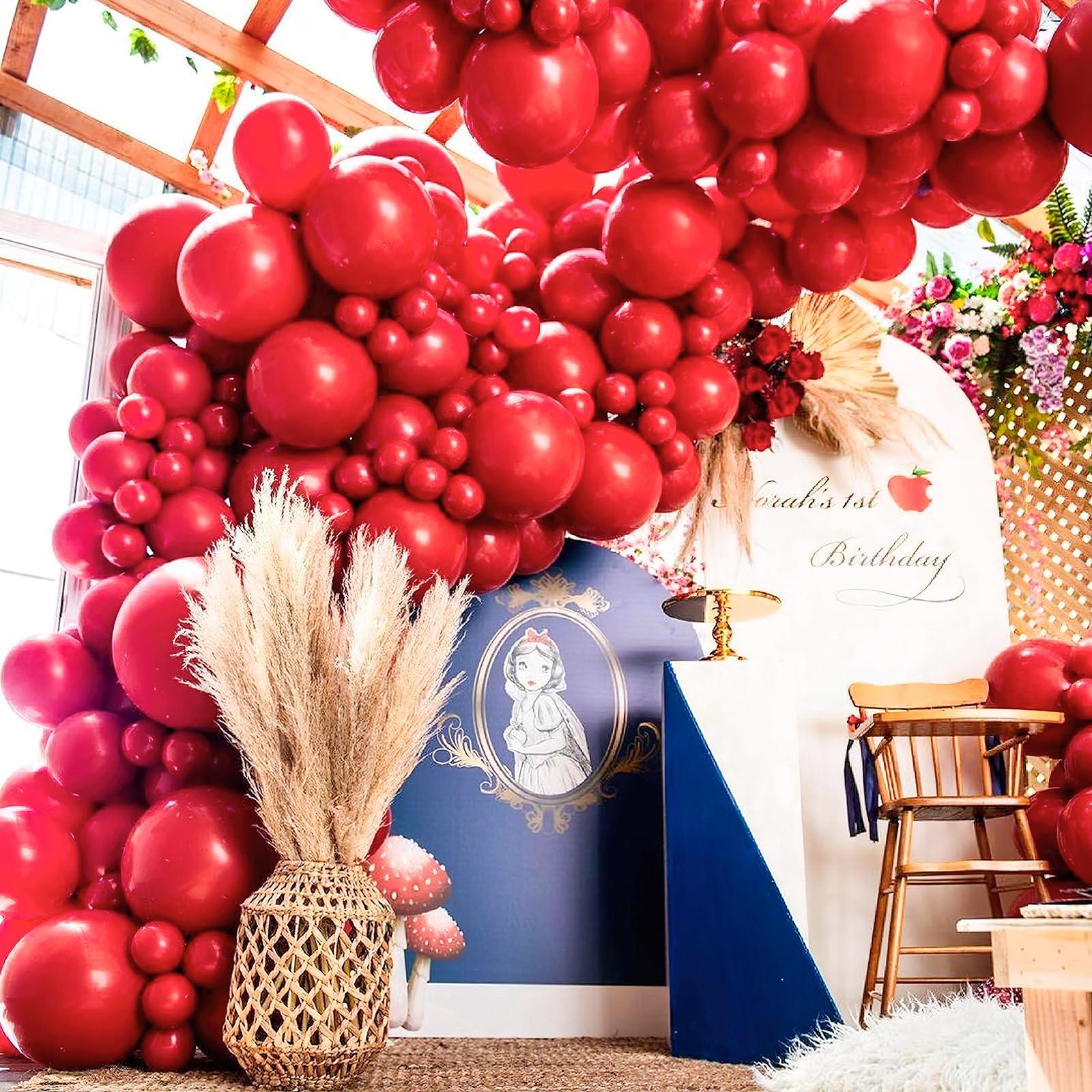 PartyWoo Red Balloons, 140 pcs Matte Different Sizes Pack of 18 Inch 12 Inch 10 Inch 5 Inch Latex Balloons for Balloon Garland or Arch, Birthday Party Decorations, Red-Y57 - Image 5