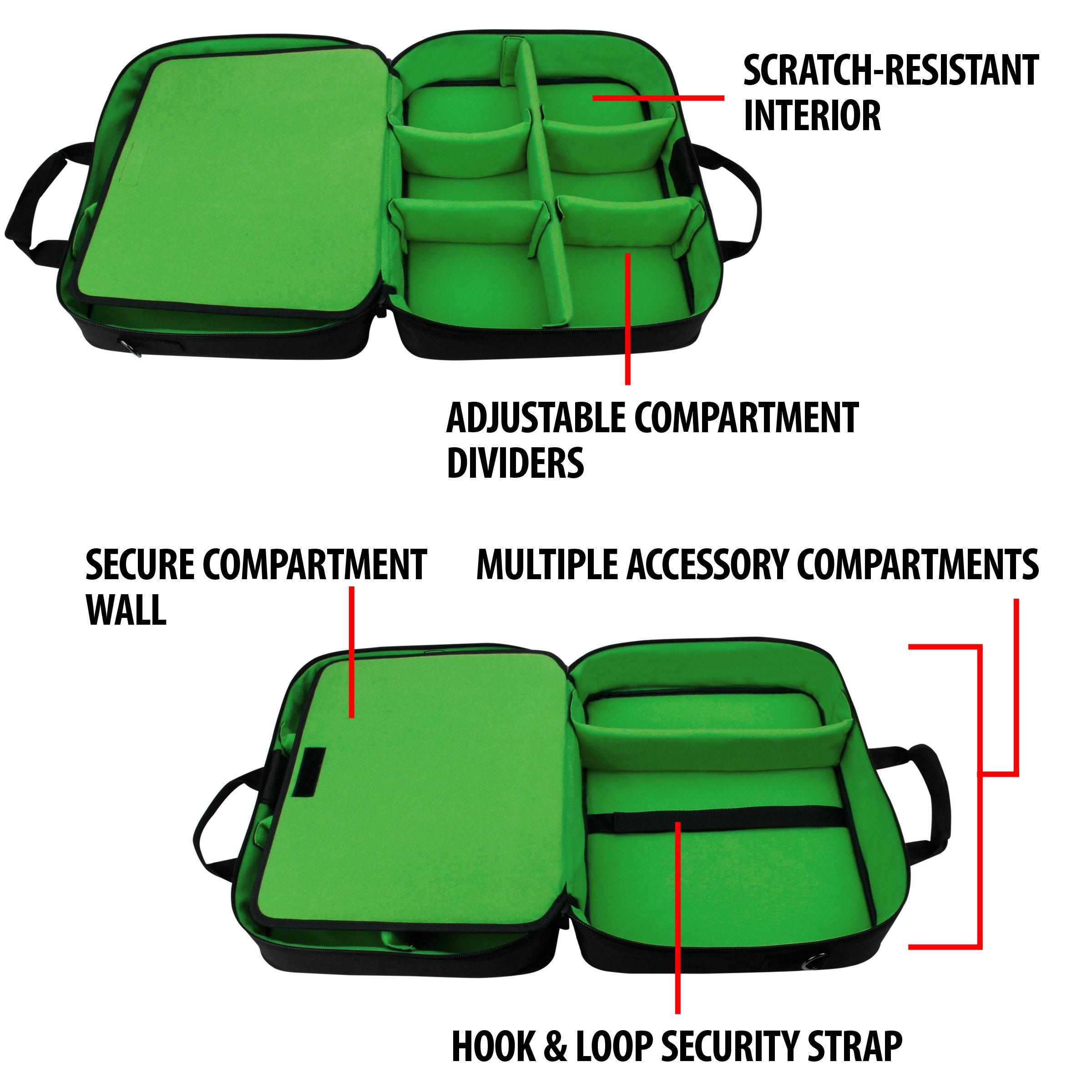 USA Gear Console Carrying Case - Xbox Travel Bag Compatible with Xbox One and Series S with Water Resistant Exterior and Accessory Storage for Controllers, Cables, Gaming Headsets and More - Image 6