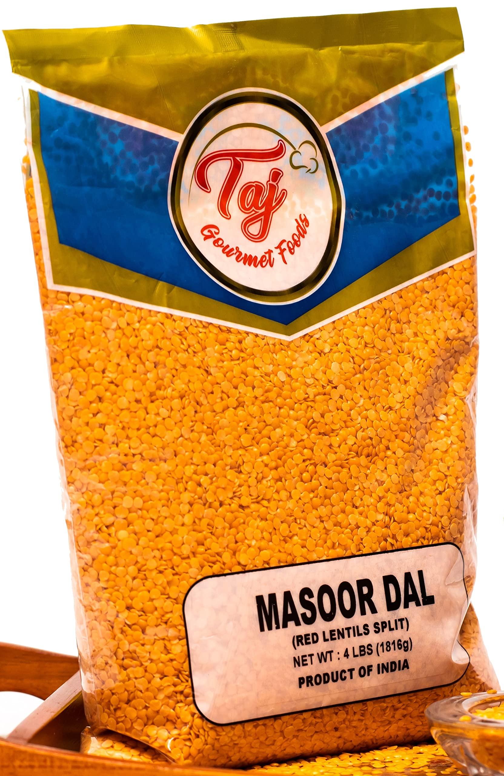TAJ Premium Indian Masoor Dal, Red Lentils (4-Pounds) - Image 2