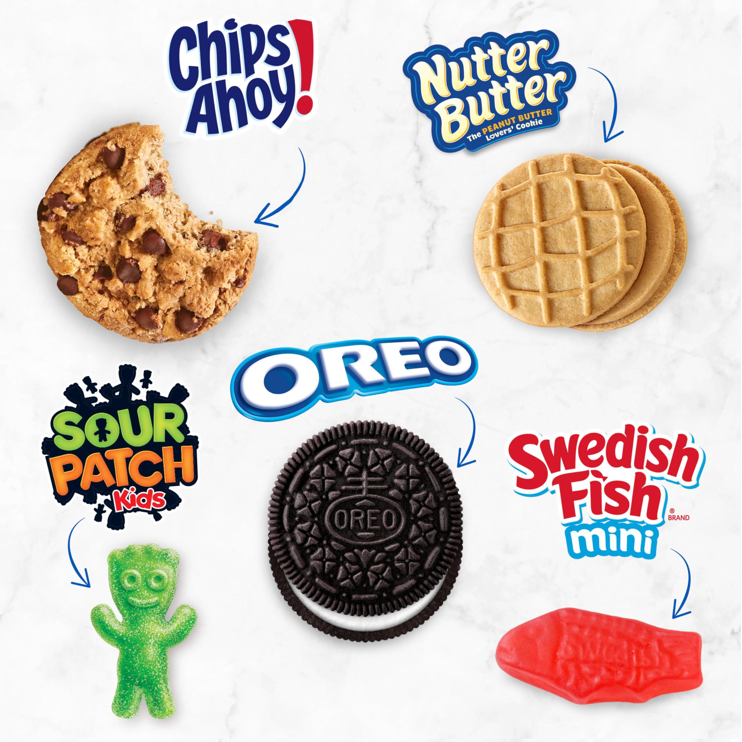 OREO, CHIPS AHOY!, Nutter Butter, SOUR PATCH KIDS & SWEDISH FISH Cookies & Candy Variety Pack, 40 Snack Packs - Image 4