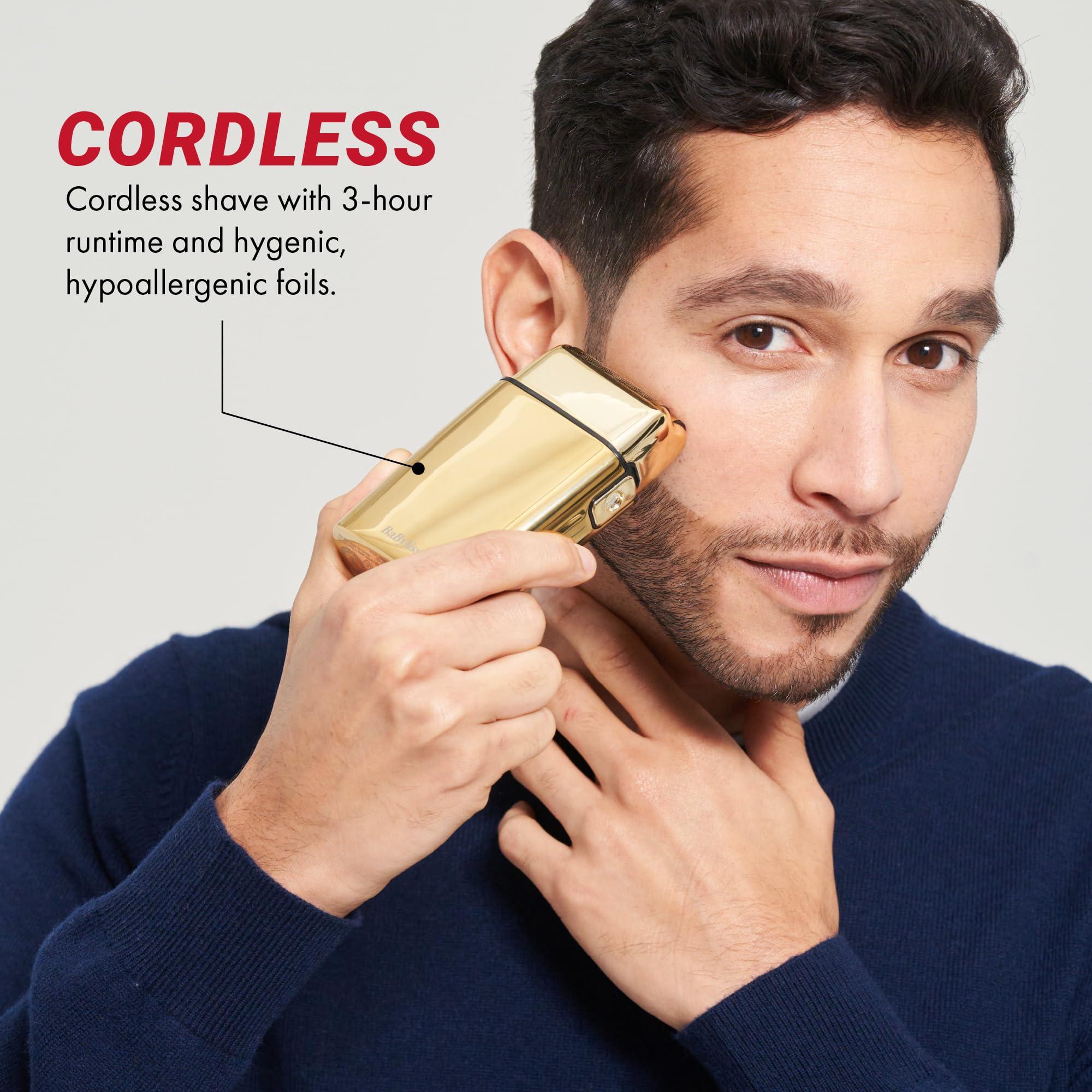 BaBylissPRO METALFX Double Foil Shaver, Handheld Electric Razor for Travel, Portable Cordless Close Face Shaver for Head, Beard, & Neck - Image 6