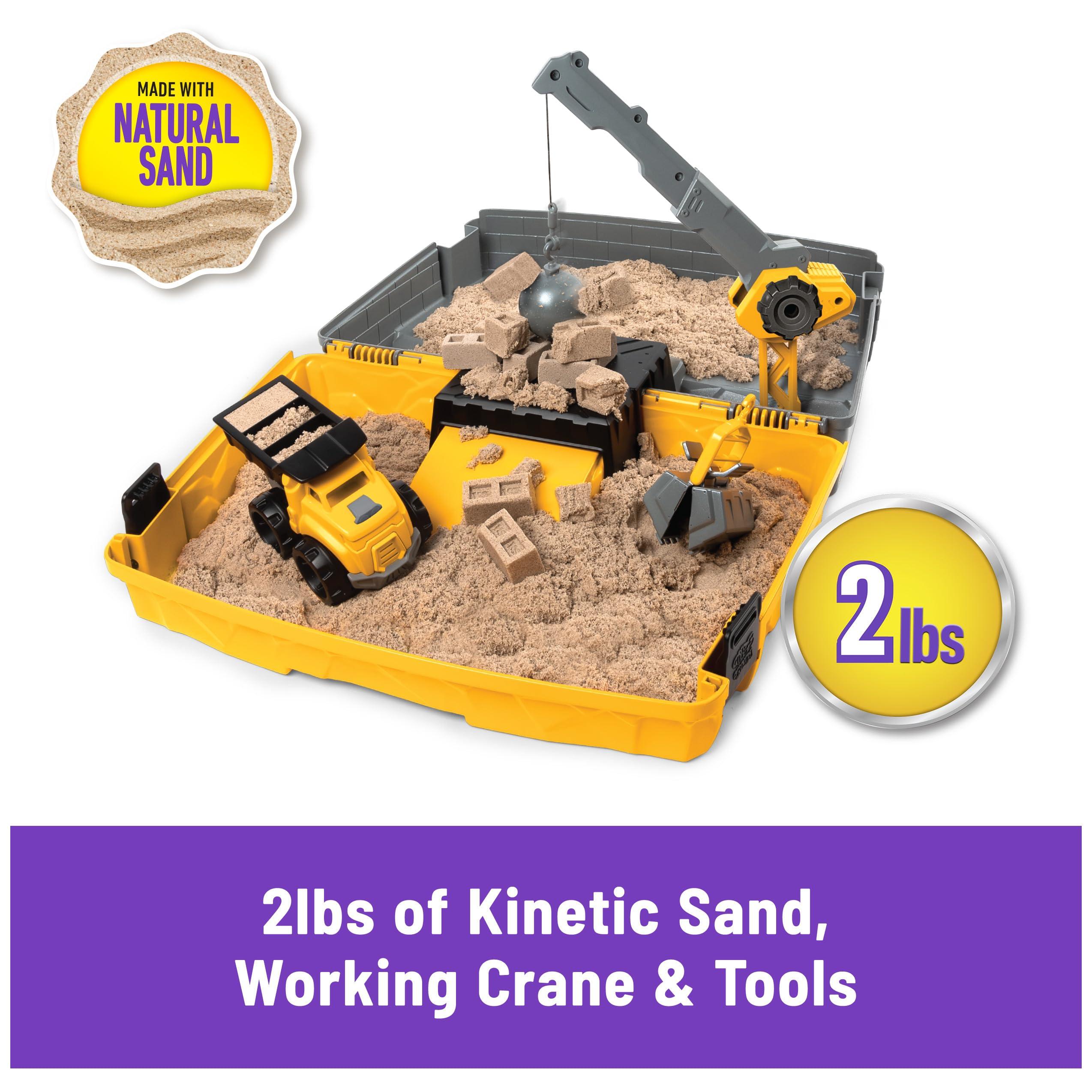 Kinetic Sand, Construction Site Folding Sandbox with 2lbs Play Sand & Toy Truck, Sensory Toys for Kids Ages 3 and up - Image 2