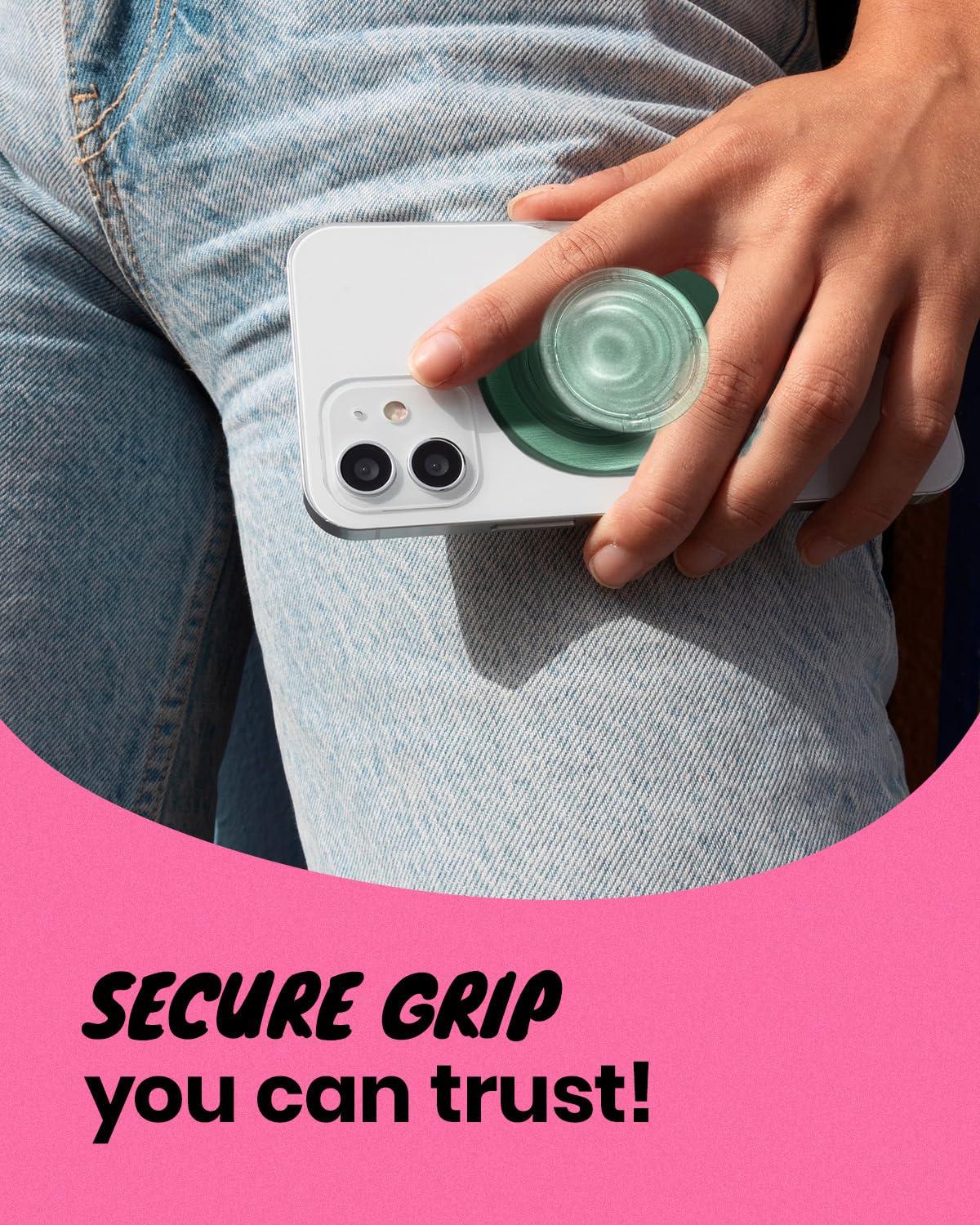 OnTheGrip Compatible with Magsafe Magnetic Authentic Translucent Color Design Collapsible Mobile Phone Grip Stand Holder for Smartphone Tablet Cell Phone Accessory (Mint) - Image 5