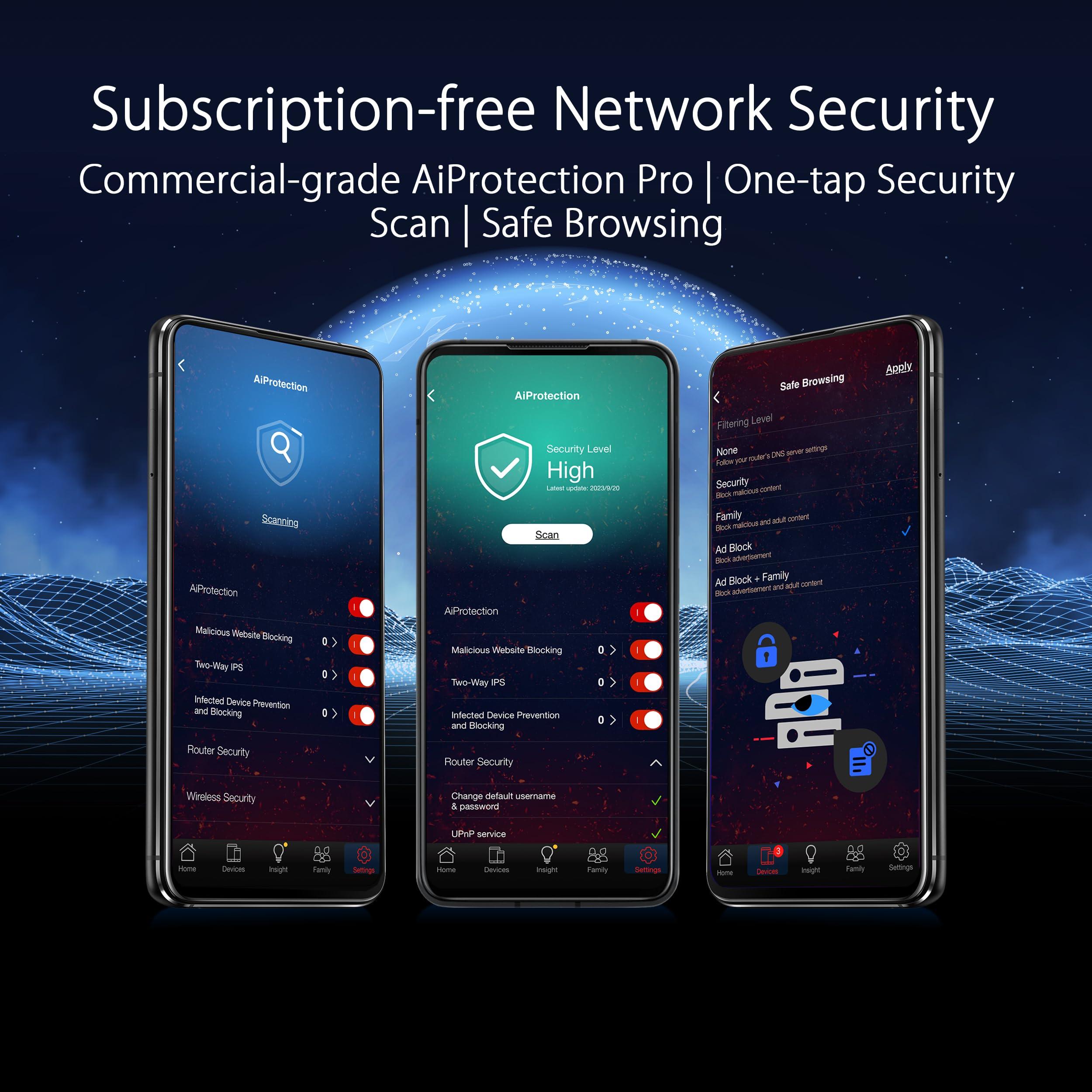 ASUS ROG Rapture GT-BE98 PRO First Quad-Band WiFi 7 Gaming Router supports 320MHz, Dual 10G Port, Triple-level Game Acceleration, Mobile Game Mode, Subscription-Free Security, AiMesh, and VPN features - Image 6