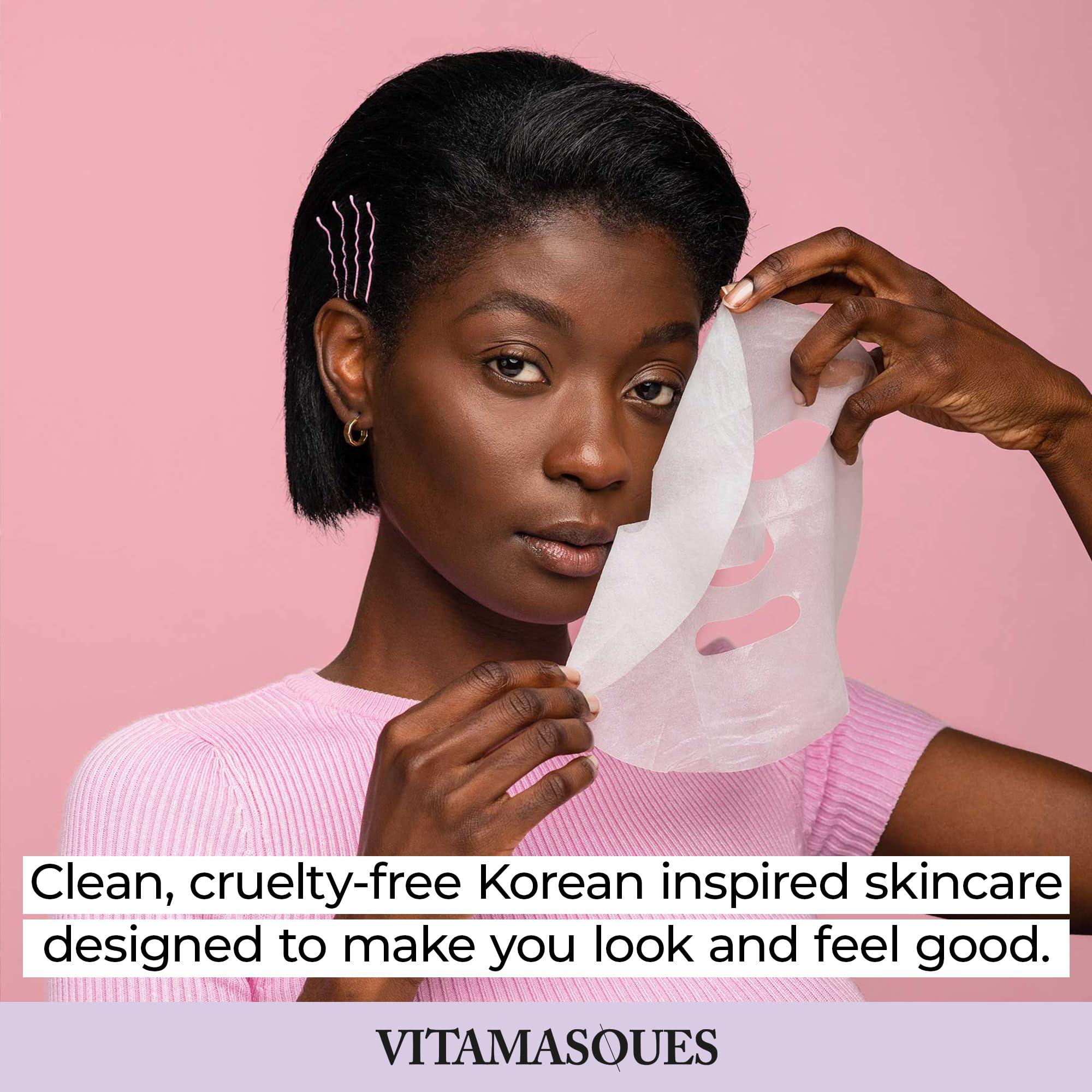 Vitamasques Face Masks Skincare Sheet Kit, 7-Pack - Juicy Collection of Triple-Layer Sheet Facial Masks - Korean Skin Care Pore Purifying, Brightening, and Hydrating - Image 6