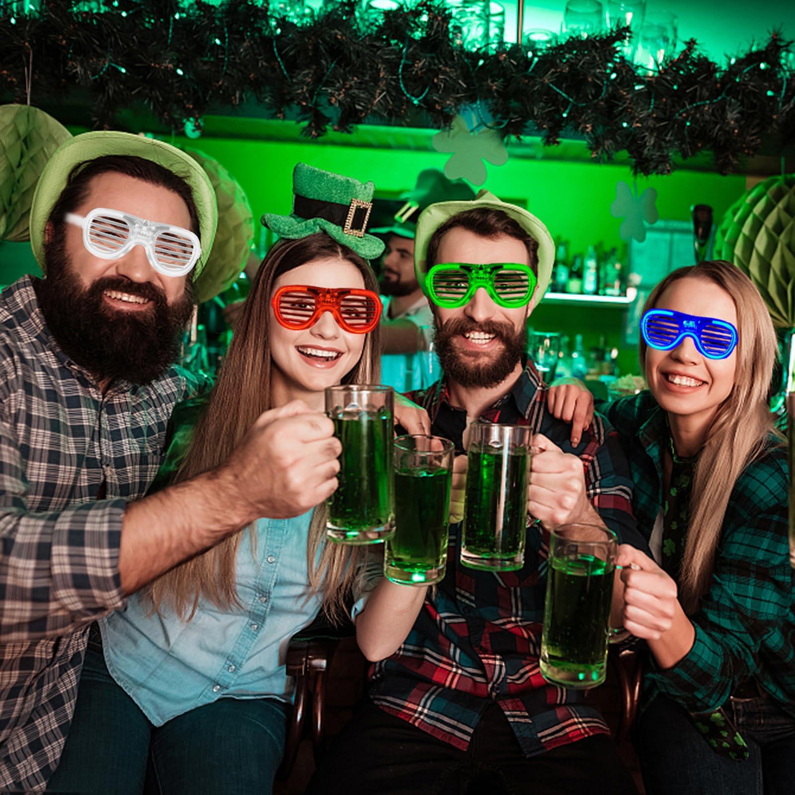 25 Packs LED Glasses 5 Neon Colors glow in the dark party supplies Favor for Kids Adult Glow sticks Light Up Glasses fit Holiday Birthday Valentine's Day and Halloween Party Supplies Cosplay Christmas - Image 6