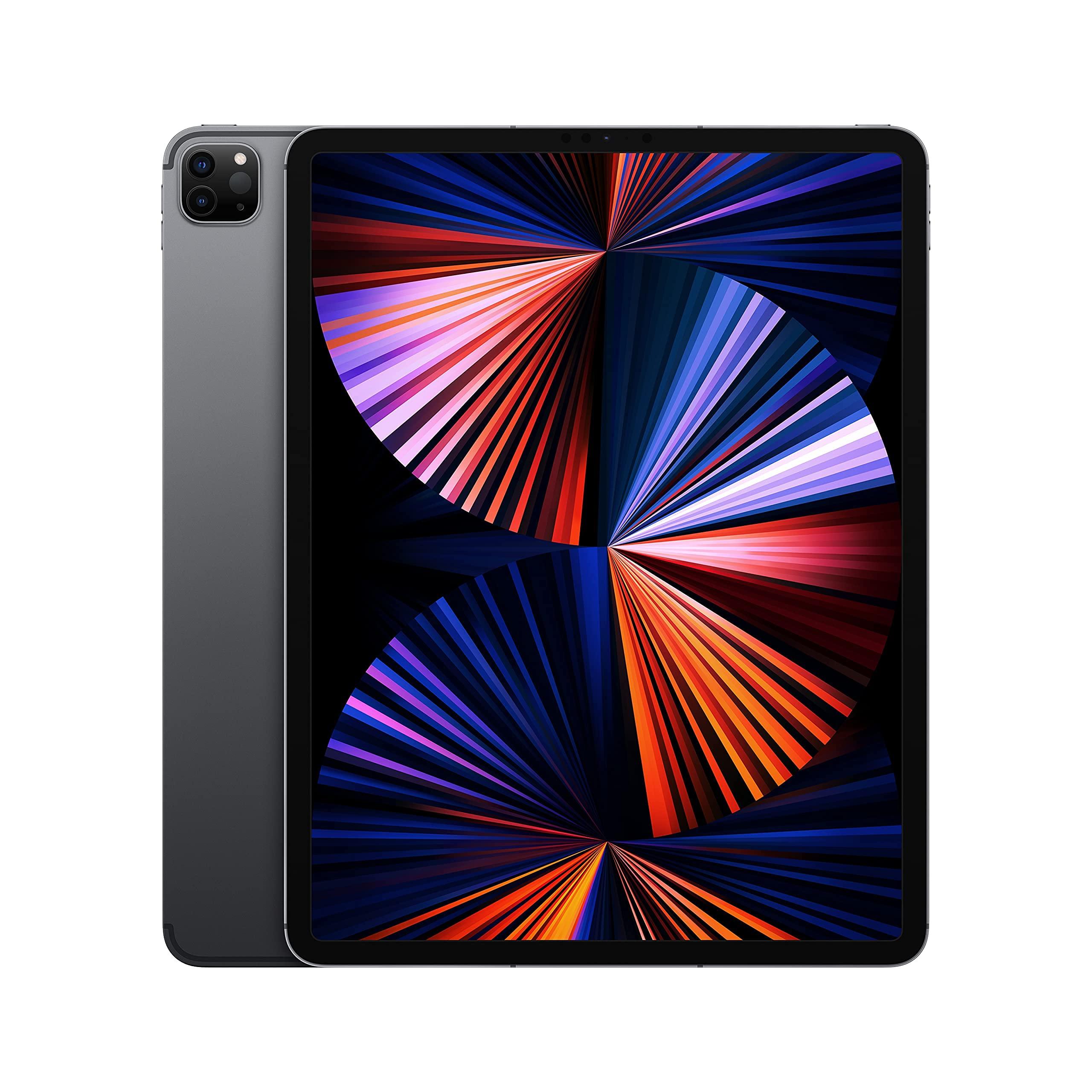 2021 Apple 12.9-inch iPad Pro (Wi‑Fi + Cellular, 128GB) - Space Gray (Renewed)