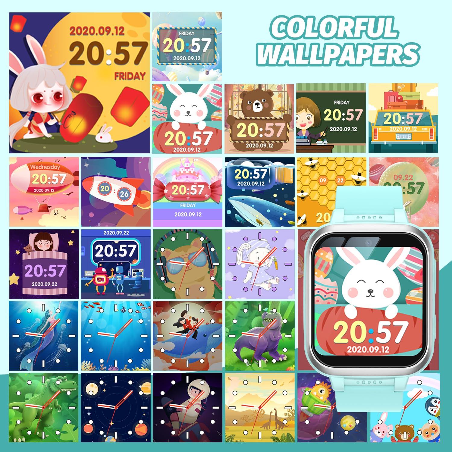 meoonley Kids Smart Watch with Puzzle Games HD Touch Screen Camera Video Music Player Pedometer Alarm Clock Flashlight Fashion Kids Smartwatch Gift for 6-13 Year Old Boys Girls Toys - Image 9