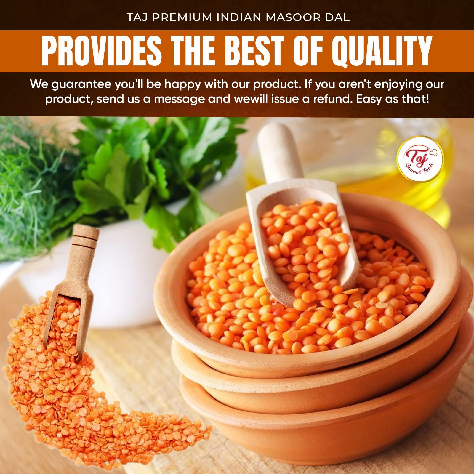 TAJ Premium Indian Masoor Dal, Red Lentils (4-Pounds) - Image 5