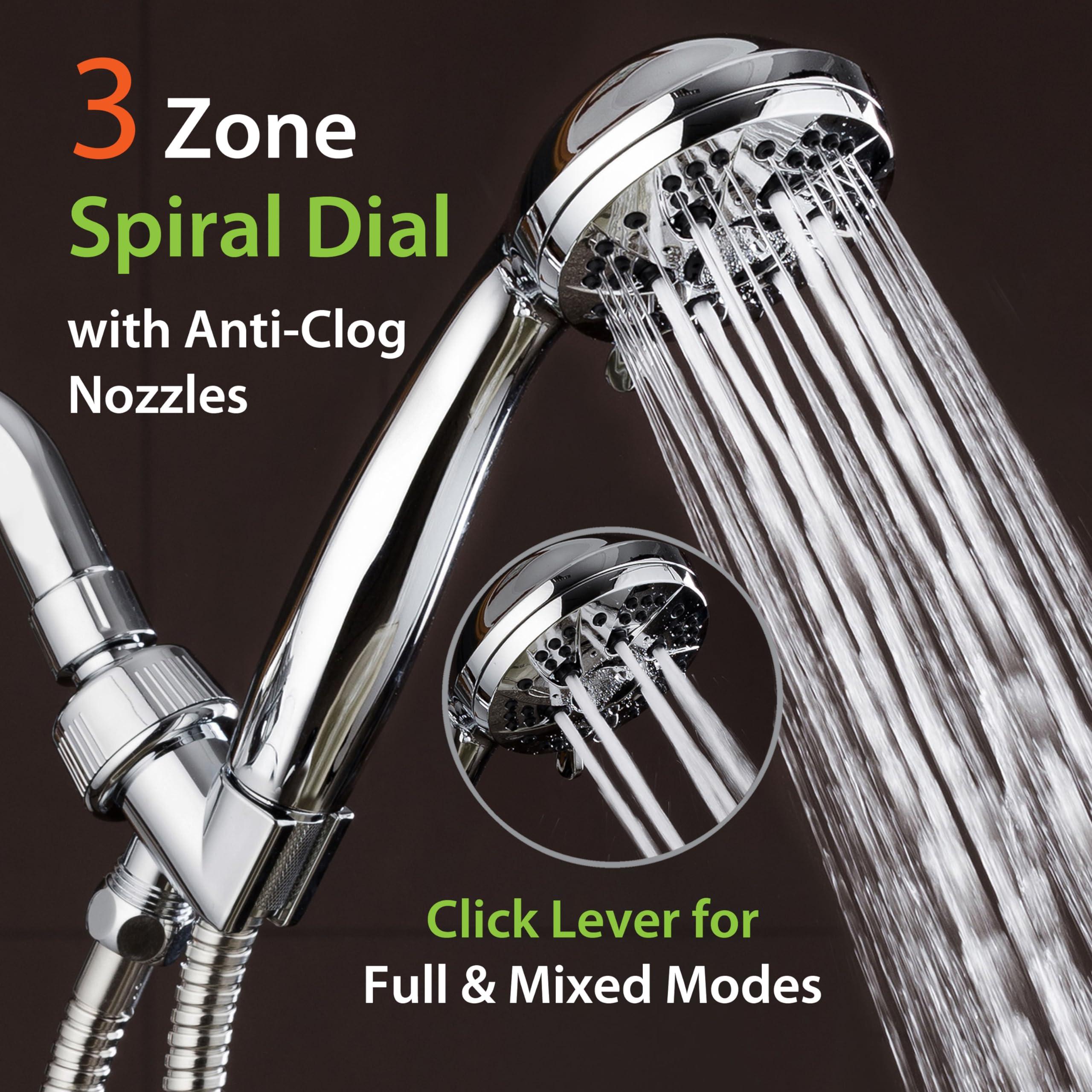 AquaDance High Pressure 6-Setting 3.5" Chrome Face Handheld Shower with Hose for the Ultimate Shower Experience! Officially Independently Tested to Meet Strict US Quality & Performance Standards! - Image 4