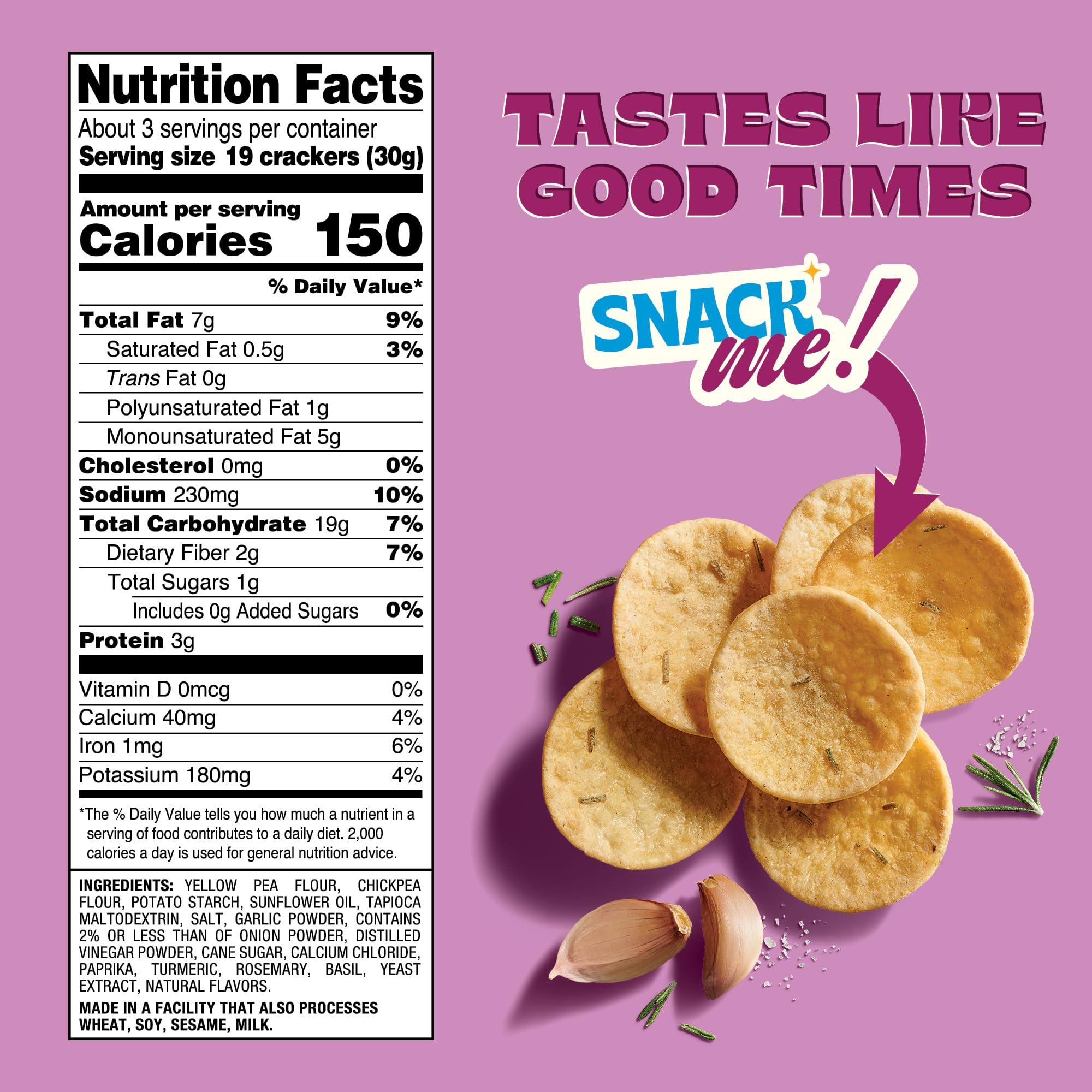 Back to Nature Gluten Free Crackers, Rosemary Garlic Dipper Crisps - Vegan, Non-GMO, Crackers for Dipping - seriously tasty snacks, 3.2 Ounce​ (Pack of 6) - Image 2