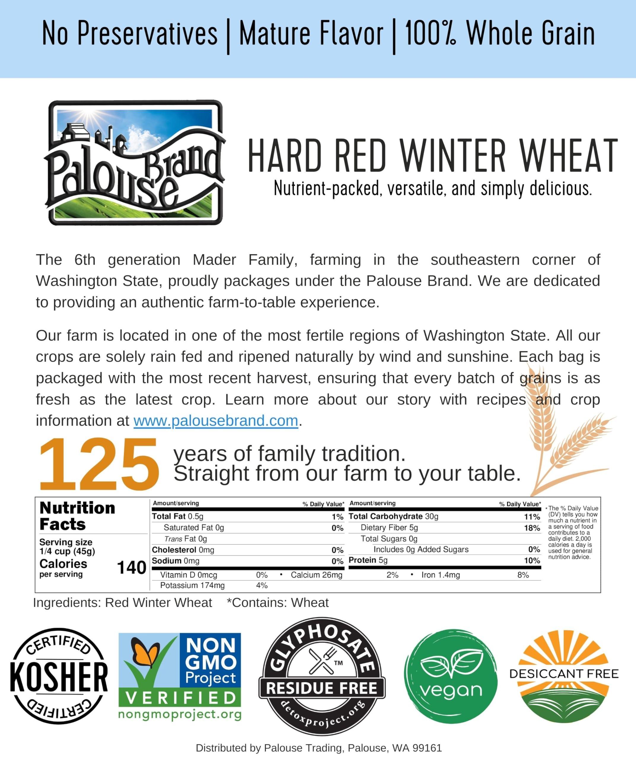 Certified Glyphosate Residue Free Hard Red Winter Wheat Berries | 5 LBS | Family Farmed in Washington State | Non-GMO Project Verified | 100% Non-Irradiated | Certified Kosher Parve | Field Traced | Burlap Bag - Image 5