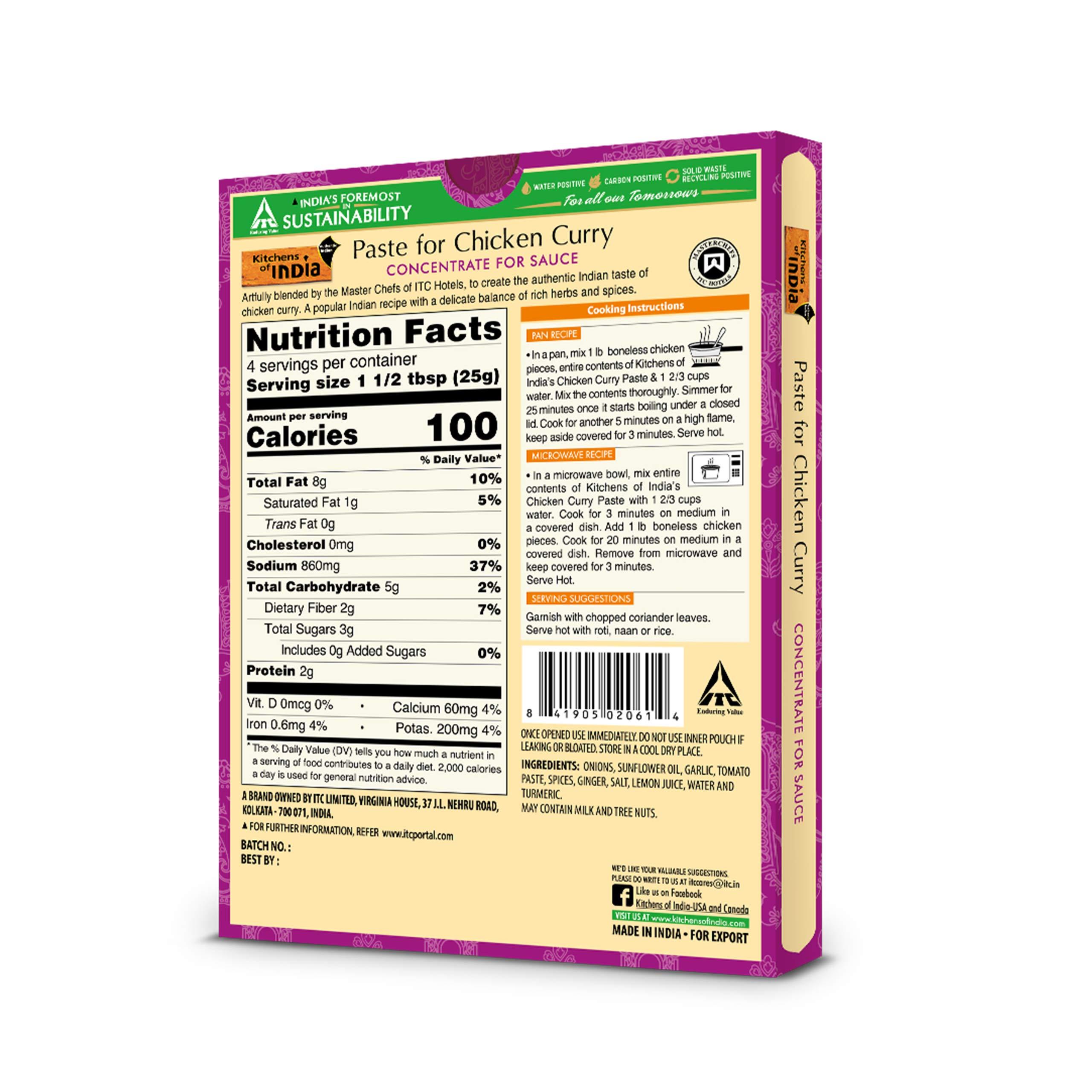 Kitchens Of India Paste for Chicken Curry, 3.5-Ounce Boxes (Pack of 6) - Image 2