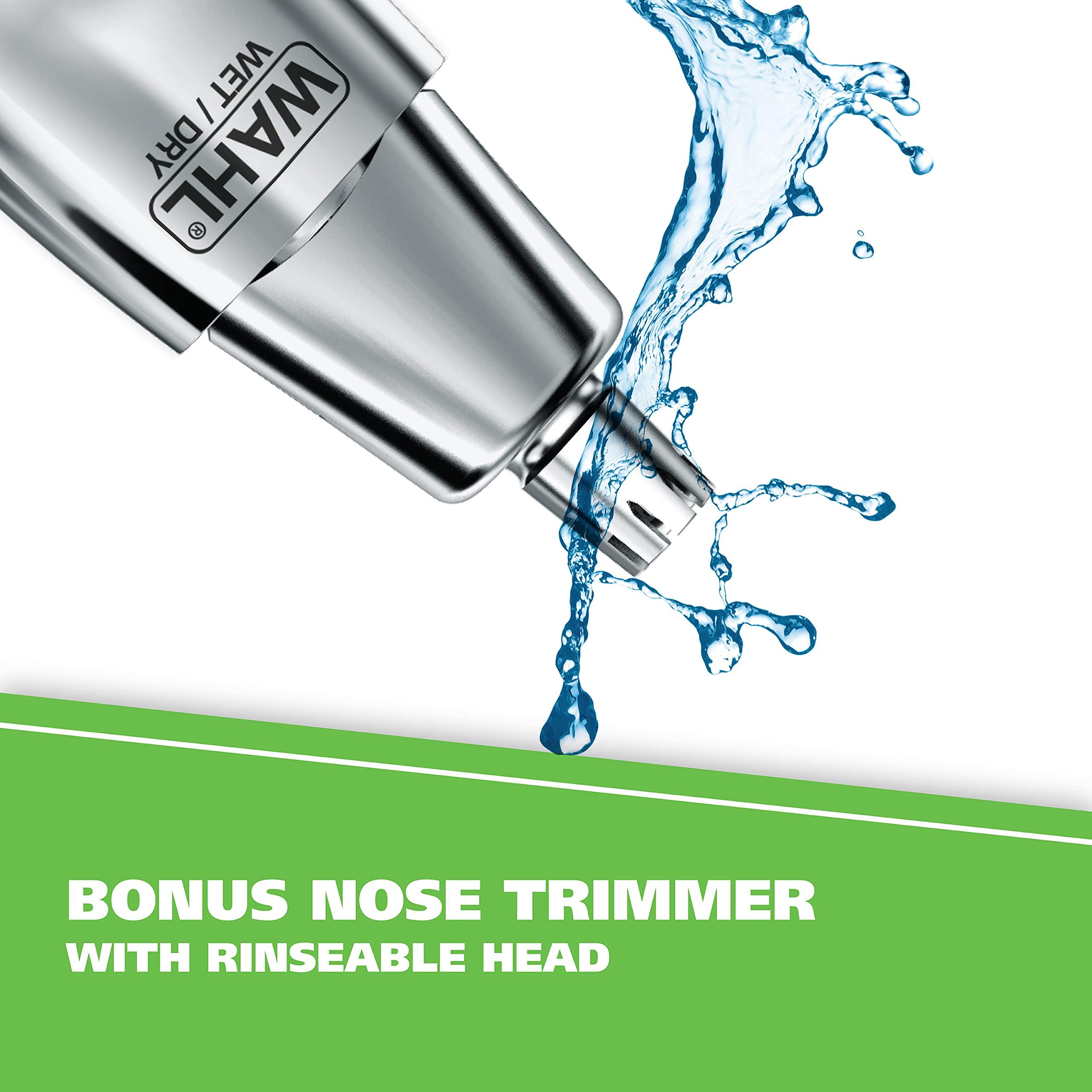 Wahl Groomsman Rechargeable Beard Trimmer kit for Mustaches, Nose Hair, and Light Detailing and Grooming with Bonus Wet/Dry Battery Nose Trimmer – Model 5622v - Image 4