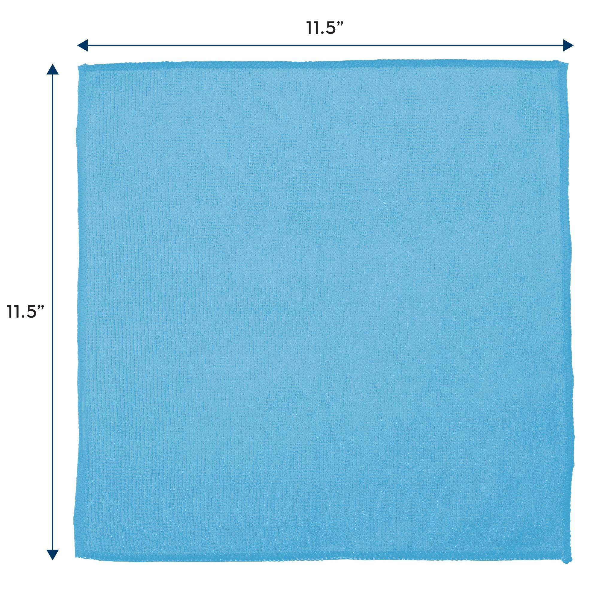 S&T INC. 50 Pack Microfiber Cleaning Cloth, Bulk Towels for Home, Reusable Microfiber Towels for Cars, Cleaning Rags, Assorted, 11.5 Inches x 11.5 Inches, 50 Count - Image 2
