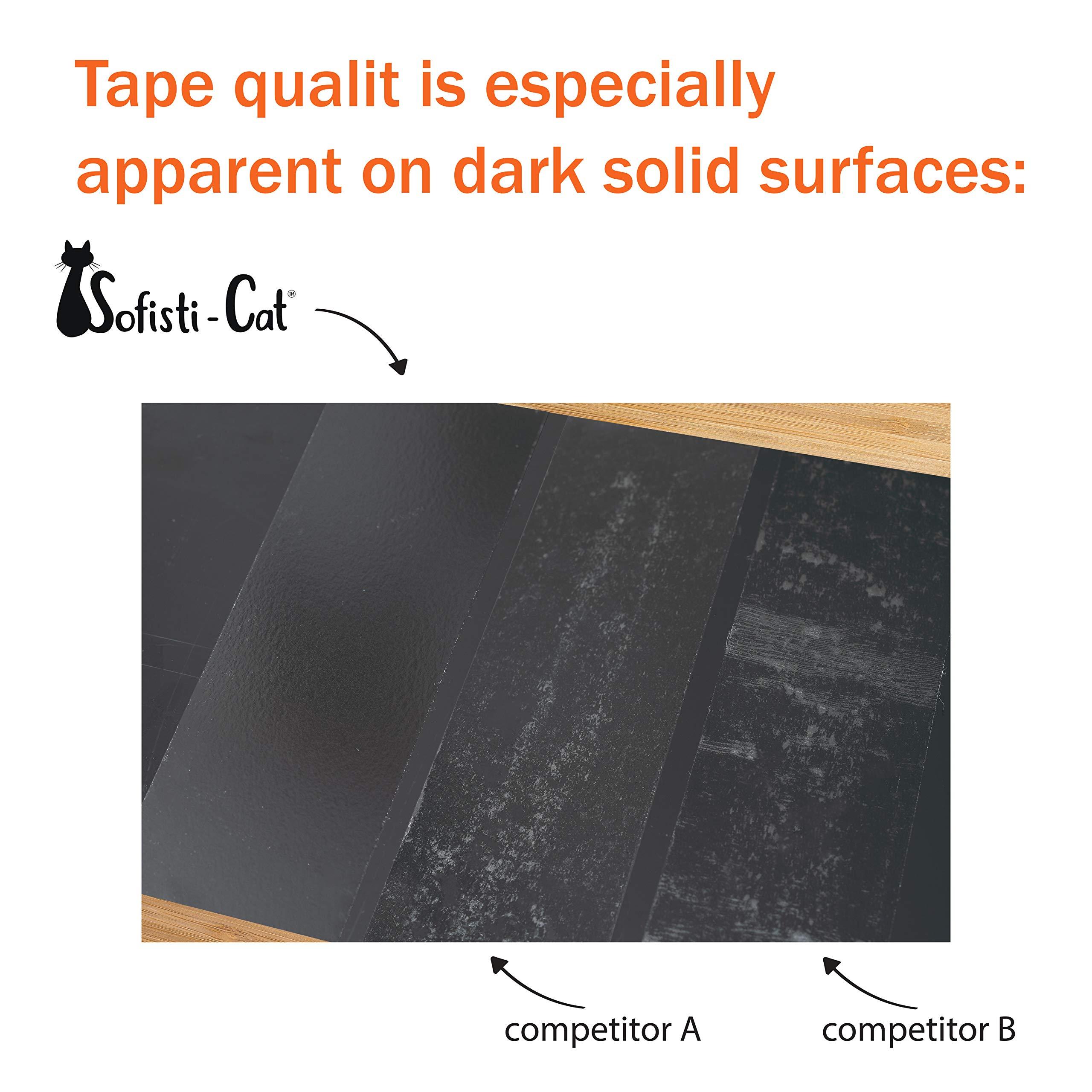 Sofisti-Cat Training Tape, Cat Tape for Furniture, Scratch Deterrent Keep Cats from Scratching Furniture with Our Double -Sided Repellent, 2.5" x 15' Roll - Image 4