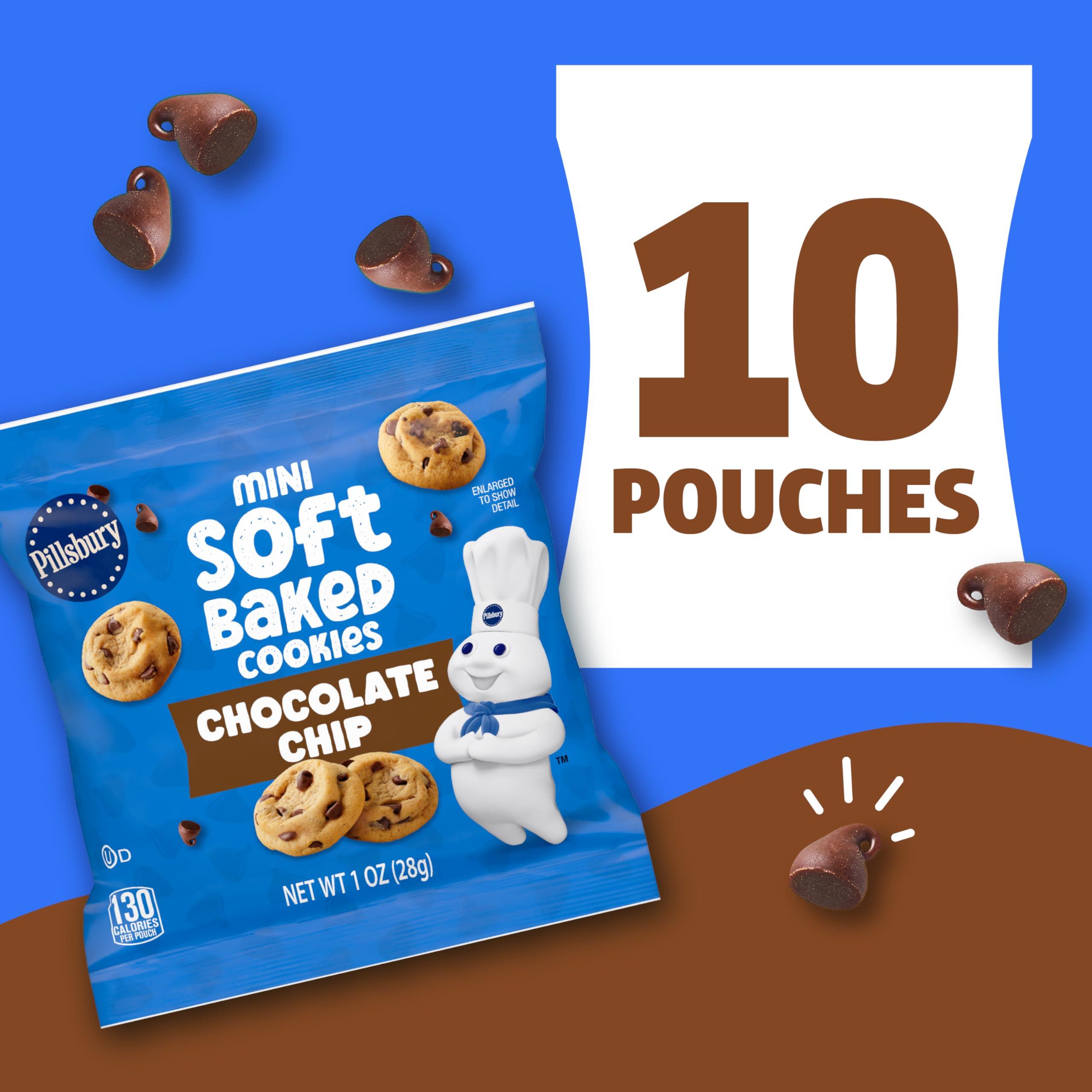 Pillsbury Mini Soft Baked Cookies, Chocolate Chip, Snack Bags, 10 Ct, 10 oz - Image 4