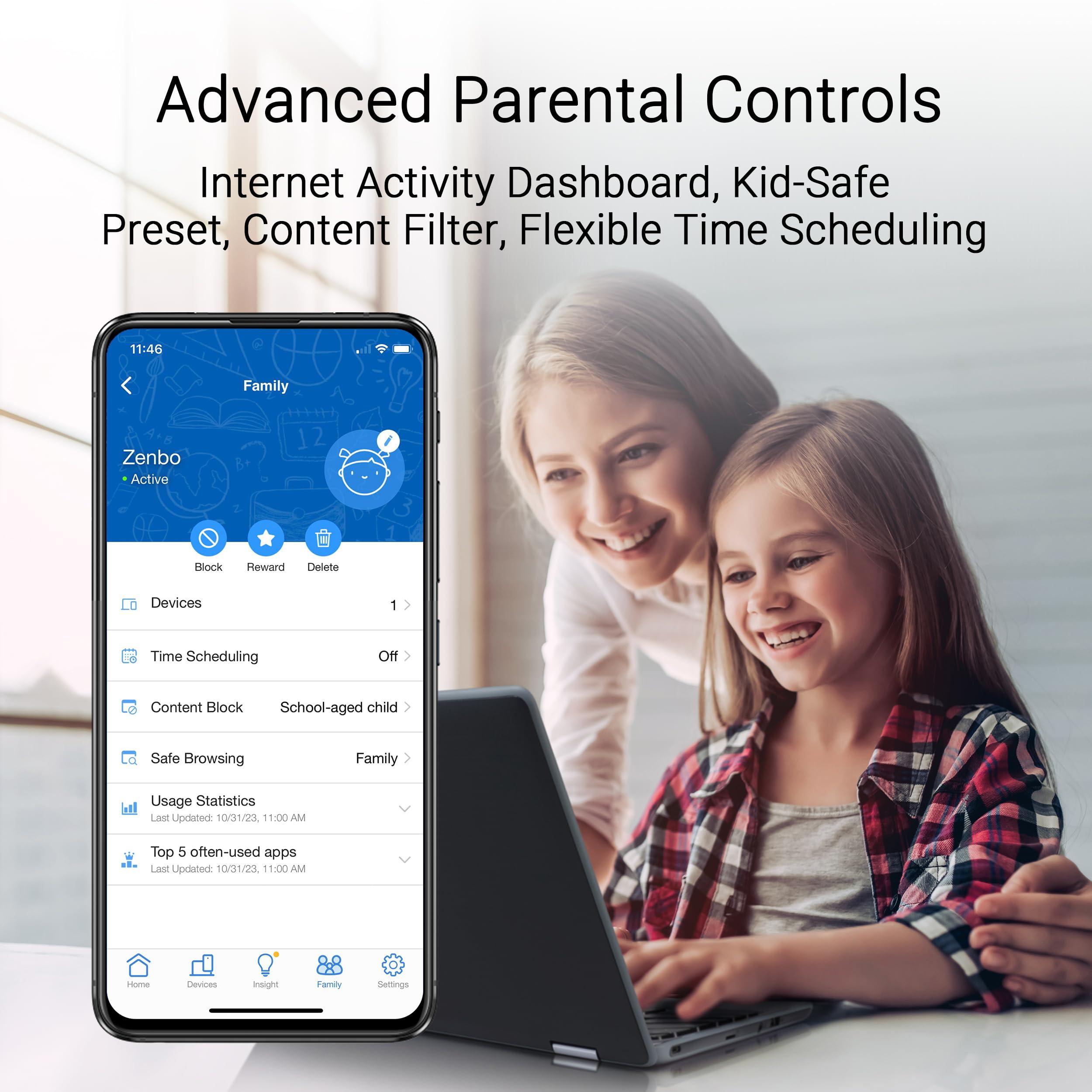 ASUS ZenWiFi BT6 Tri-Band WiFi 7 Mesh, 9.4 Gbps, 5800 sq.ft. (2pk), 2.5G WAN Port, Security and Parental Controls Included, Smart Home Master SSIDs, 4G & 5G Mobile Tethering- BT6 (W-2-PK) - Image 8
