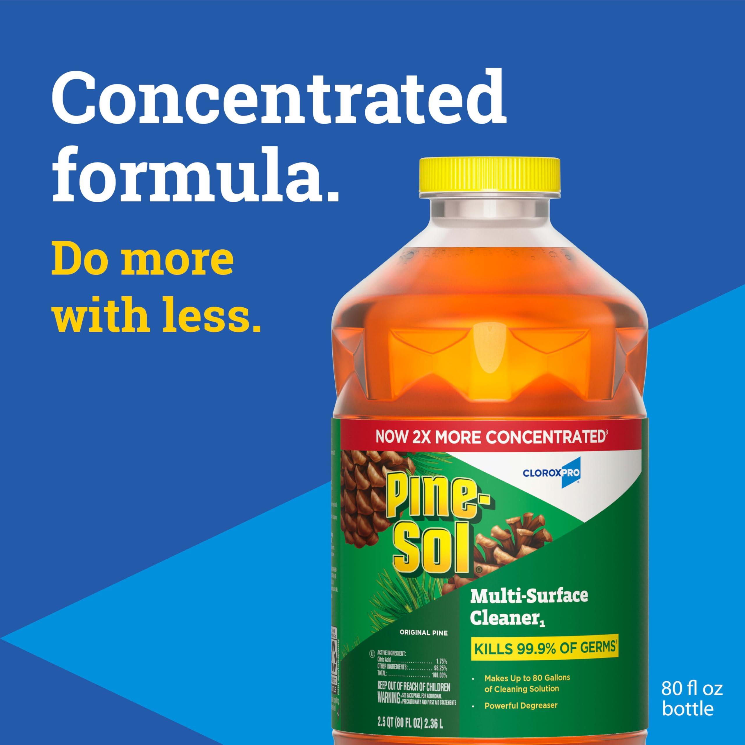 Pine-Sol Multi-Surface Cleaner, CloroxPro, 2X Concentrated Formula, Original Pine, 80 Fl Oz - Image 2