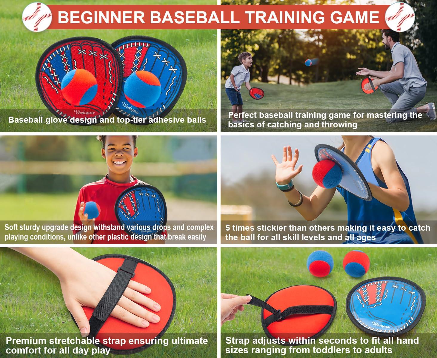 Toss and Catch Ball Game, Kids Toddler Baseball Glove & Catch Ball Toys, Kids Outdoor Games for Family, Toys for Beach Pool Yard Outside, Birthday Gift for Ages 3 4 5 6 7 8-12 Year Old Boys Girls - Image 7