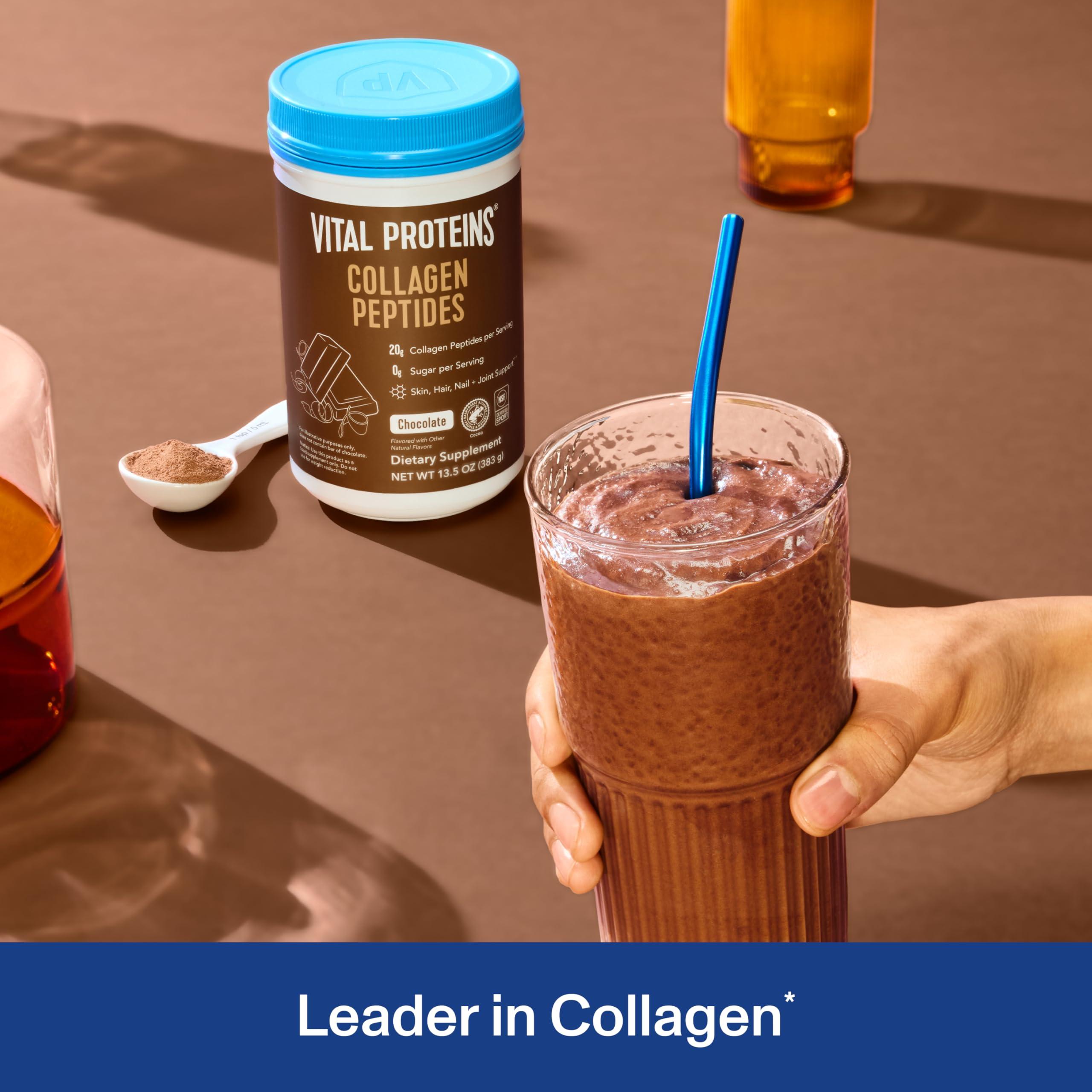Vital Proteins Collagen Peptides Powder - Chocolate Powder for Hair, Nail, Skin, Bone & Joint Health, 13.5oz - Image 2