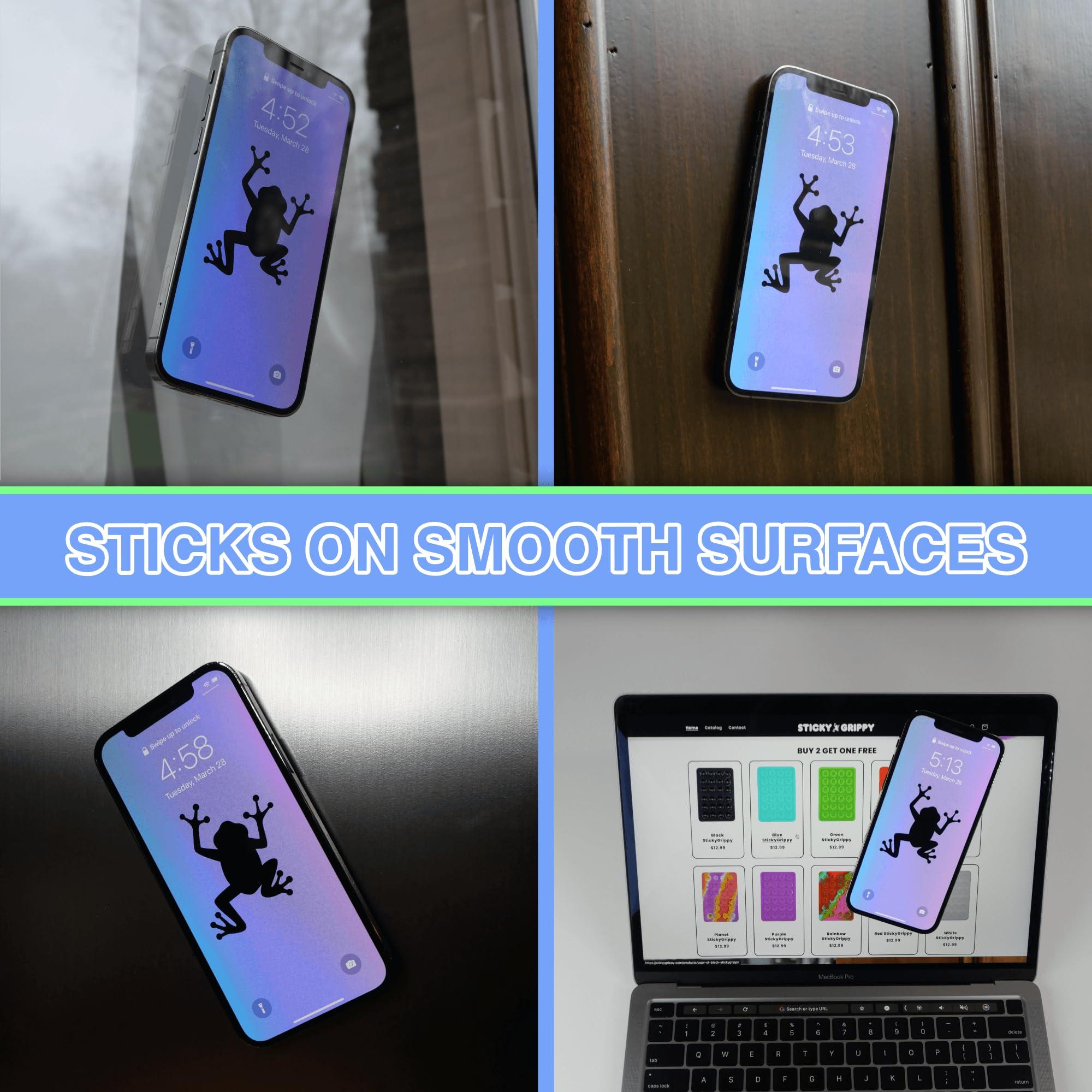StickyGrippy Suction Phone Card Holder Mount, Phone Wallet, Silicon Adhesive Phone Accessory for iPhone and Android, Hands-Free Mirror Shower Phone Holder, TikTok Videos and Selfies (White) - Image 6