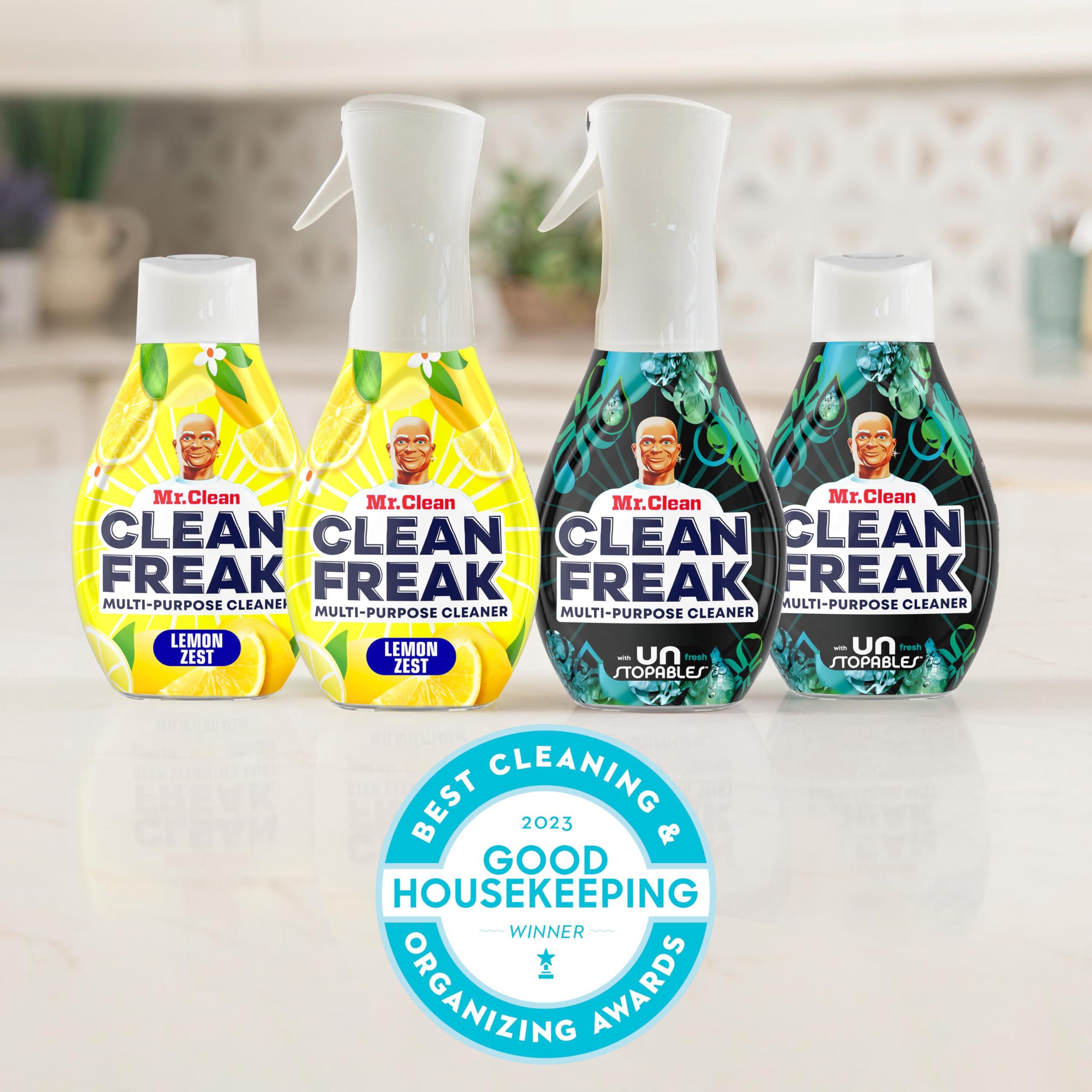 Mr. Clean Clean Freak Multi Surface Cleaning Spray, Deep Cleaning Mist Starter Kit and Refill Bundle, Unstopables Fresh Scent, 64 fl oz - Image 6