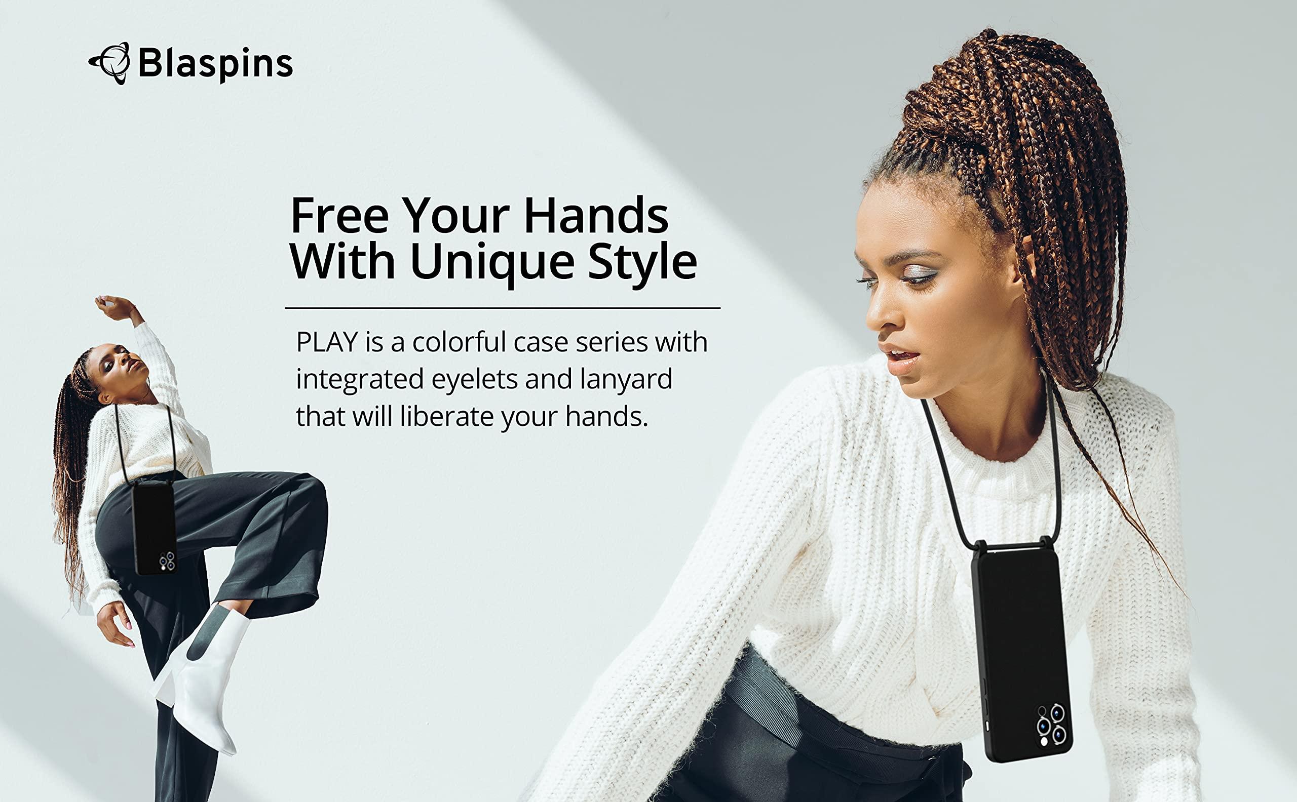 Blaspins Crossbody Lanyard Strap Case for iPhone 16 Pro, Hands-Free Neck Cross Body Wrist, Adjustable Rope Removable, Drop Protection Shockproof Silicone Case 6.3 inch, 160 cm Strap, iP16Pro - Black - Image 9