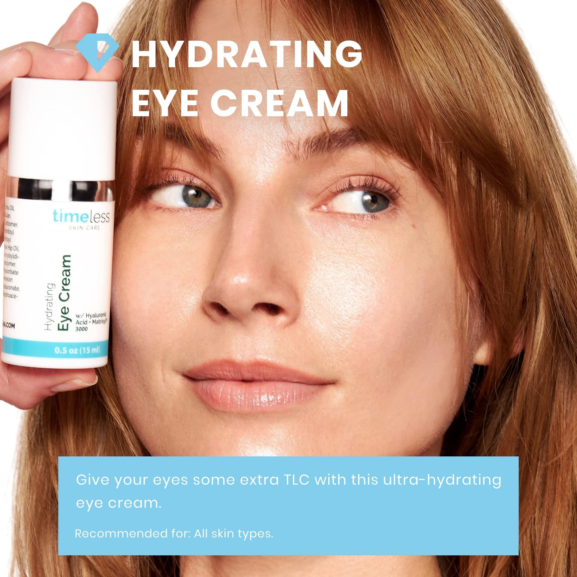Timeless Skin Care Hydrating Eye Cream - Skin Care Cream for Eyes with Hyaluronic Acid - Hydrating Beauty Product for Personal Care - 0.5 oz (Pack of 2) - Image 2