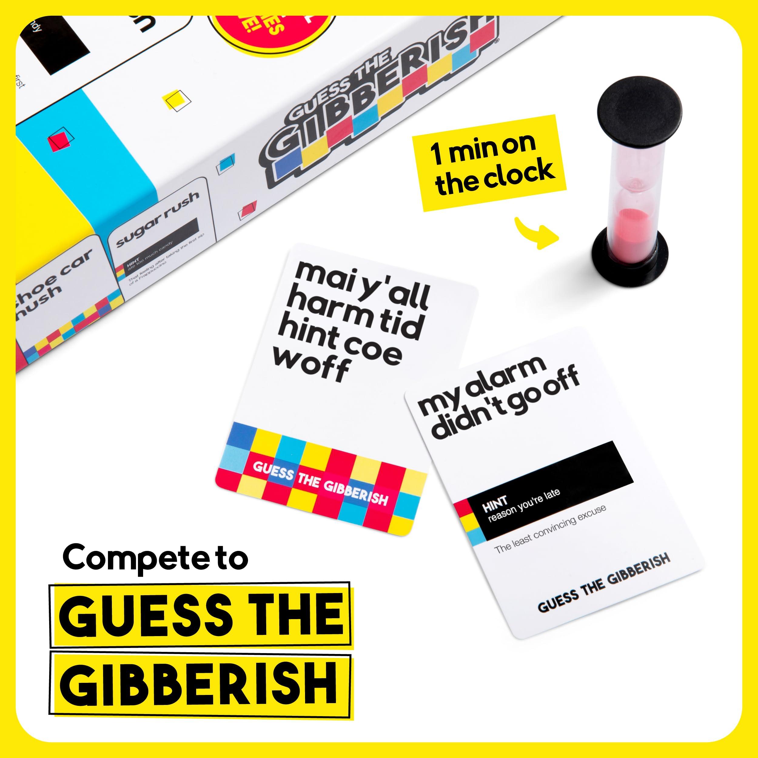 Guess The Gibberish Card Game for Families by Relatable – Fun Kids Game 12+, Game Night with Friends – Great Father's Day Gift Idea, Includes 400 Cards, Instructions & Sand Timer - Image 3
