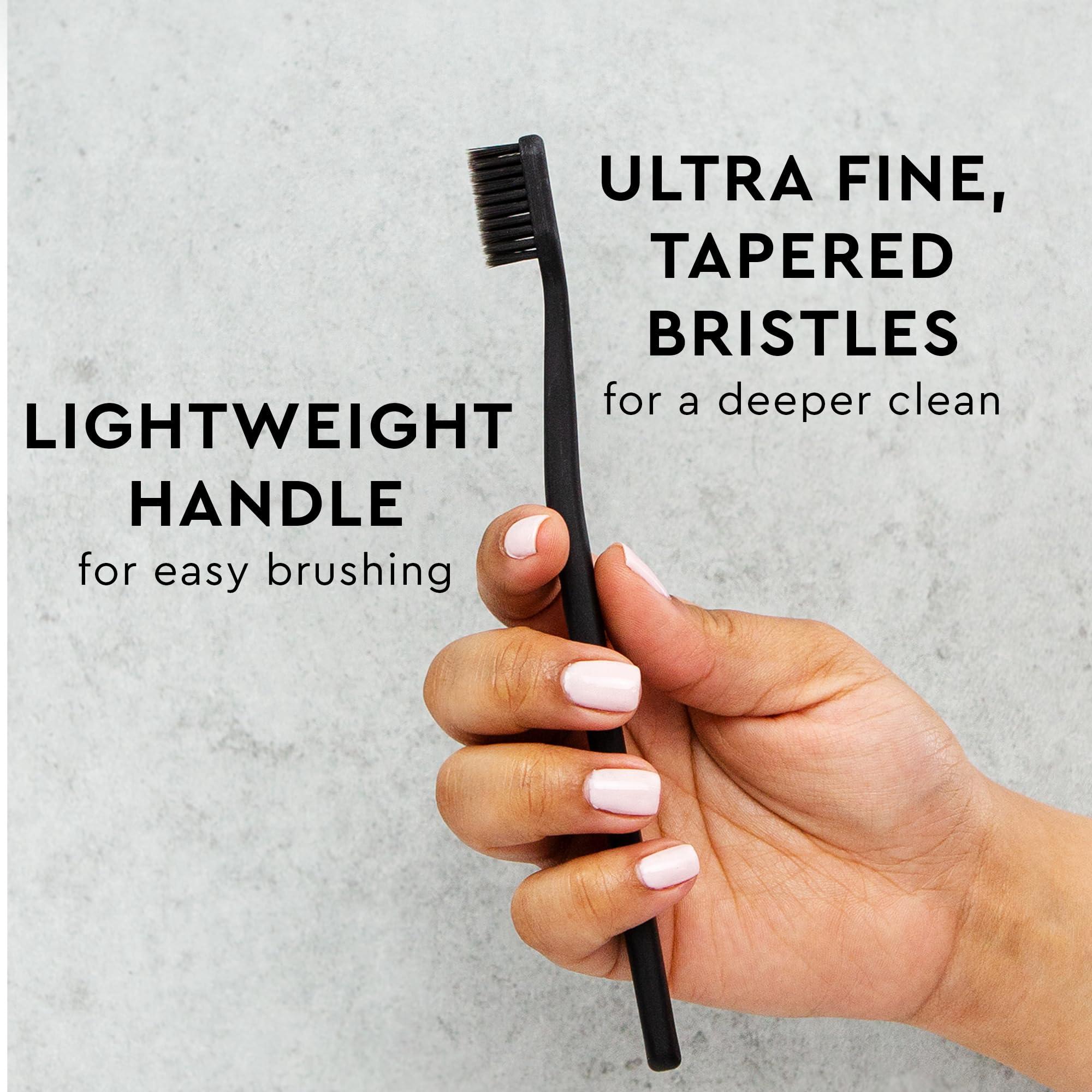 MOON Soft Bristle Toothbrush 2-Pack - Extra Soft Toothbrushes for Adults, Sensitive Gums & Teeth-Friendly - 720 Tapered Ultra-Fine Bristles per Brush for Gentle Deep Cleaning (2 Pack) - Image 4