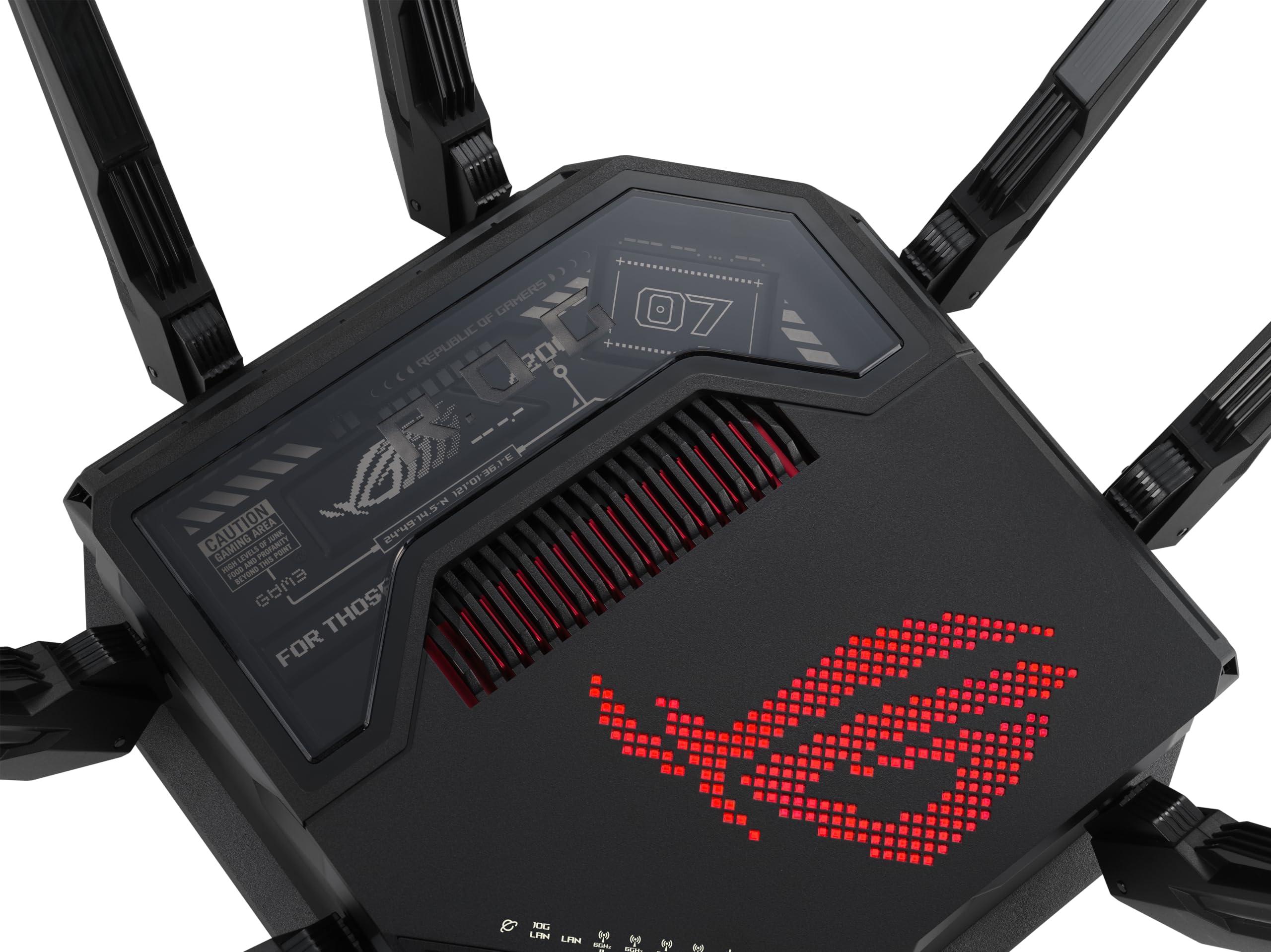 ASUS ROG Rapture GT-BE98 PRO First Quad-Band WiFi 7 Gaming Router supports 320MHz, Dual 10G Port, Triple-level Game Acceleration, Mobile Game Mode, Subscription-Free Security, AiMesh, and VPN features - Image 16