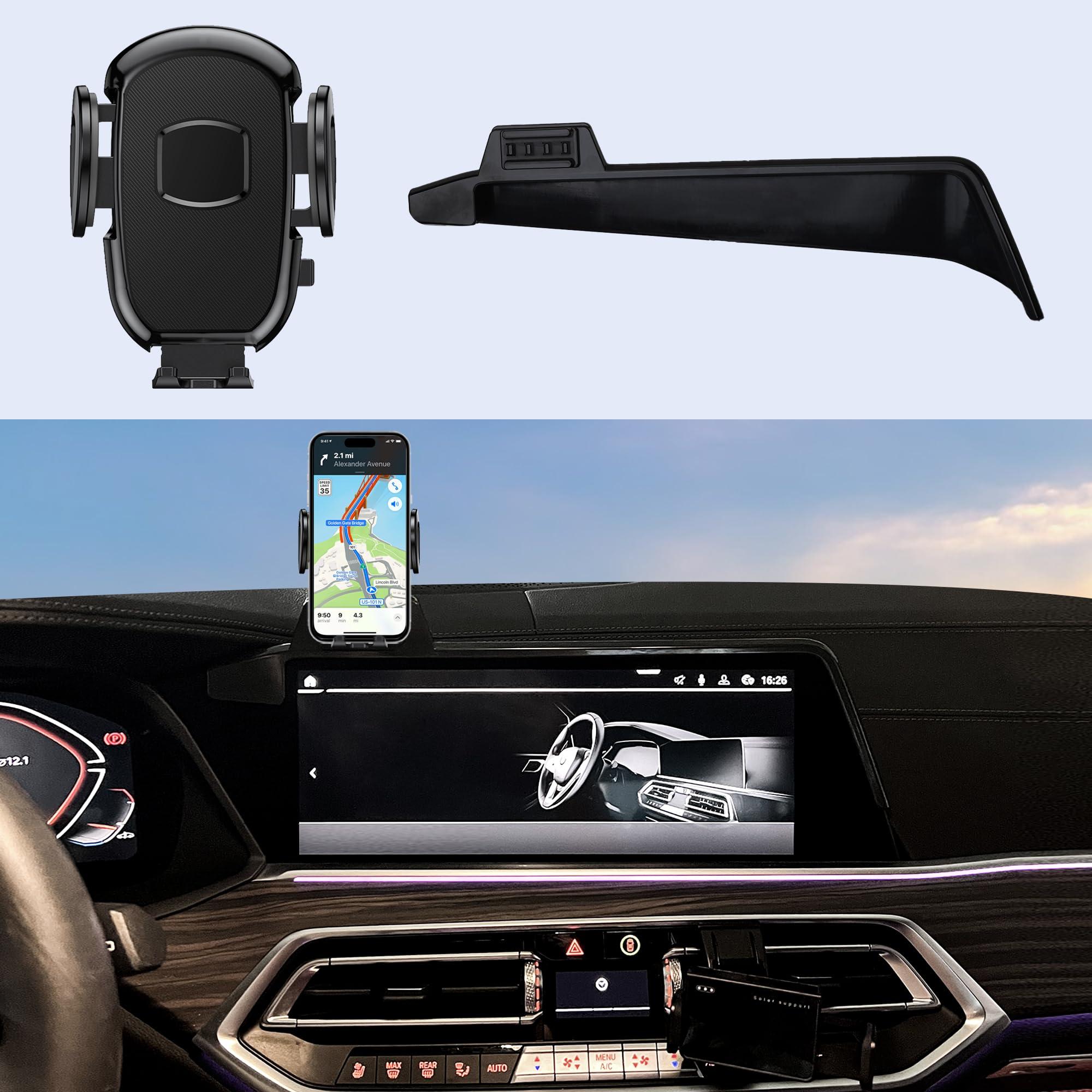 DJXCAR Car Phone Holder Mount Fit for BMW X7 2019-2022/X5 2019-2023/X6 2020-2023(Only fits for 12.3-inch Screen), Car Dashboard Mount,Thick Cases Friendly Fit for iPhone/Android and All Smartphones