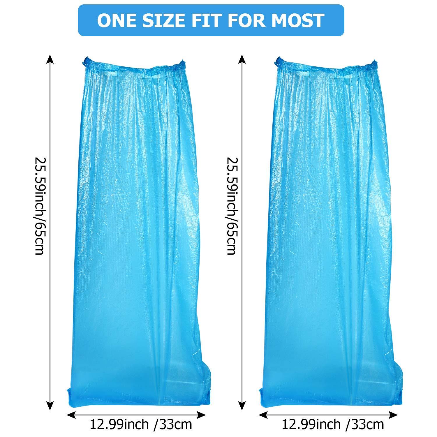 SATINIOR Disposable Boot Covers Plastic Long Waterproof Shoes Cover Over The Knee for Men Women - Image 6